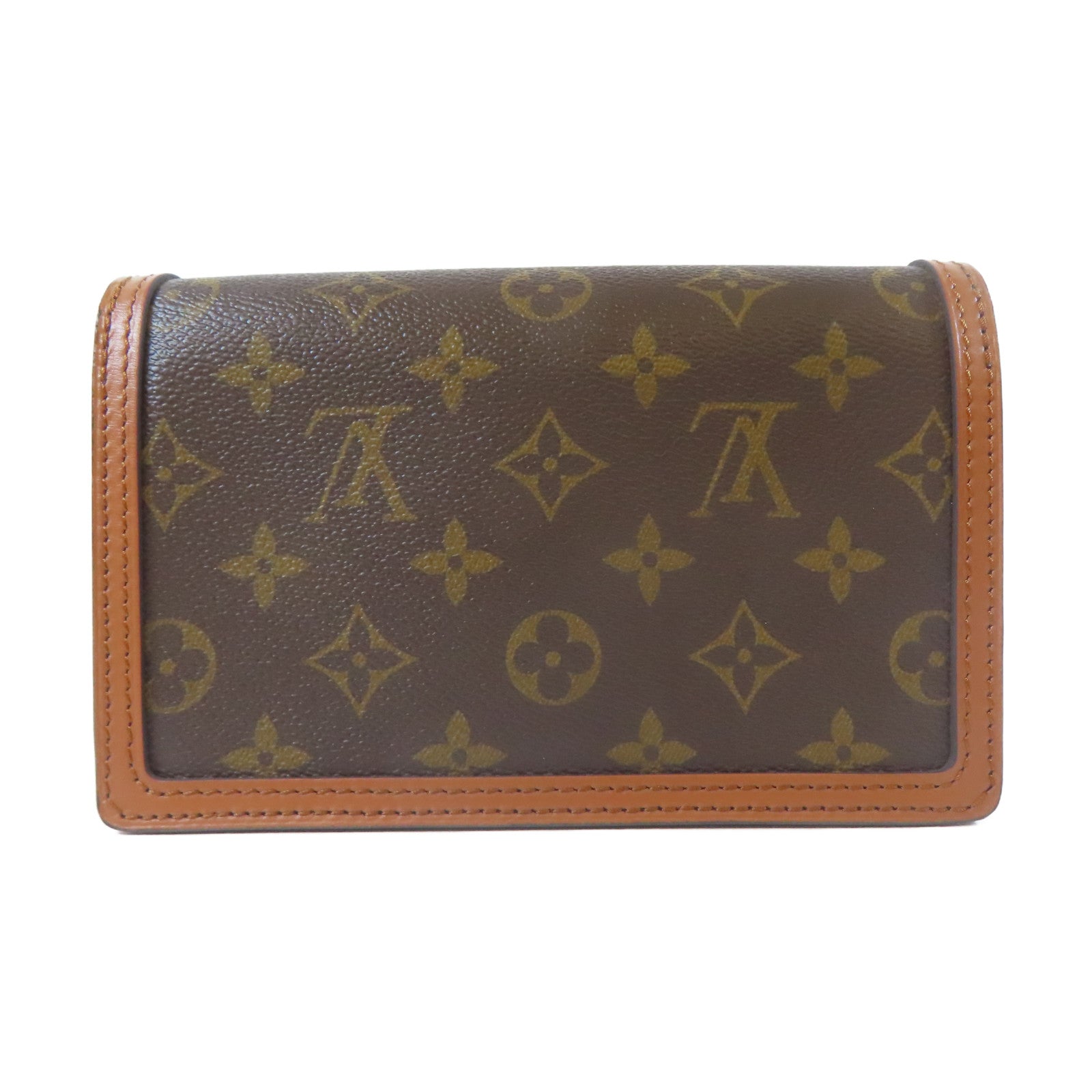 LOUIS VUITTON 【激減優惠】Monogram Dauphine Chain Wallet金扣鏈帶肩背袋啡色