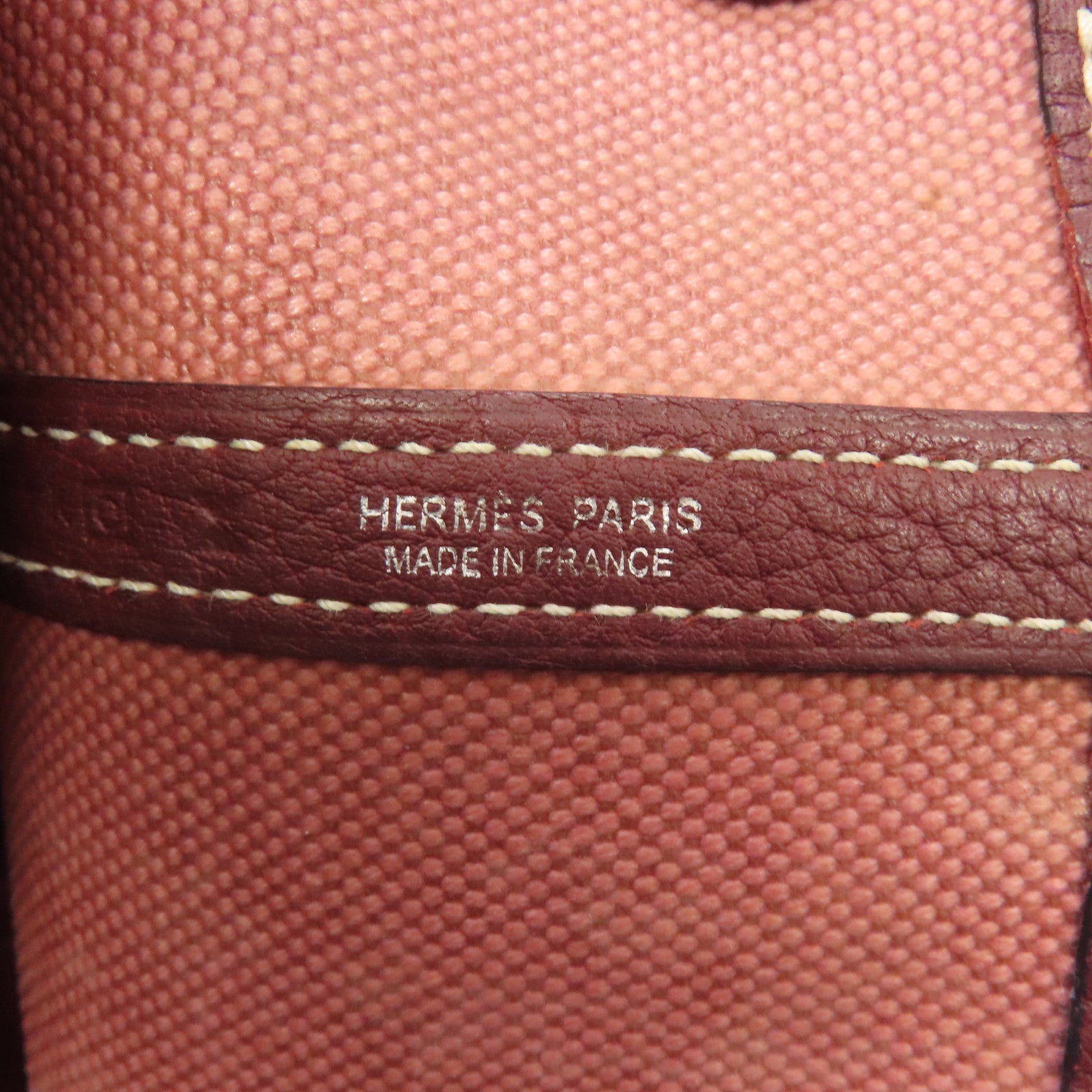 HERMES (PRICE DOWN) PHW Garden Party PM Tote Shoulder Bag Canvas Pink
