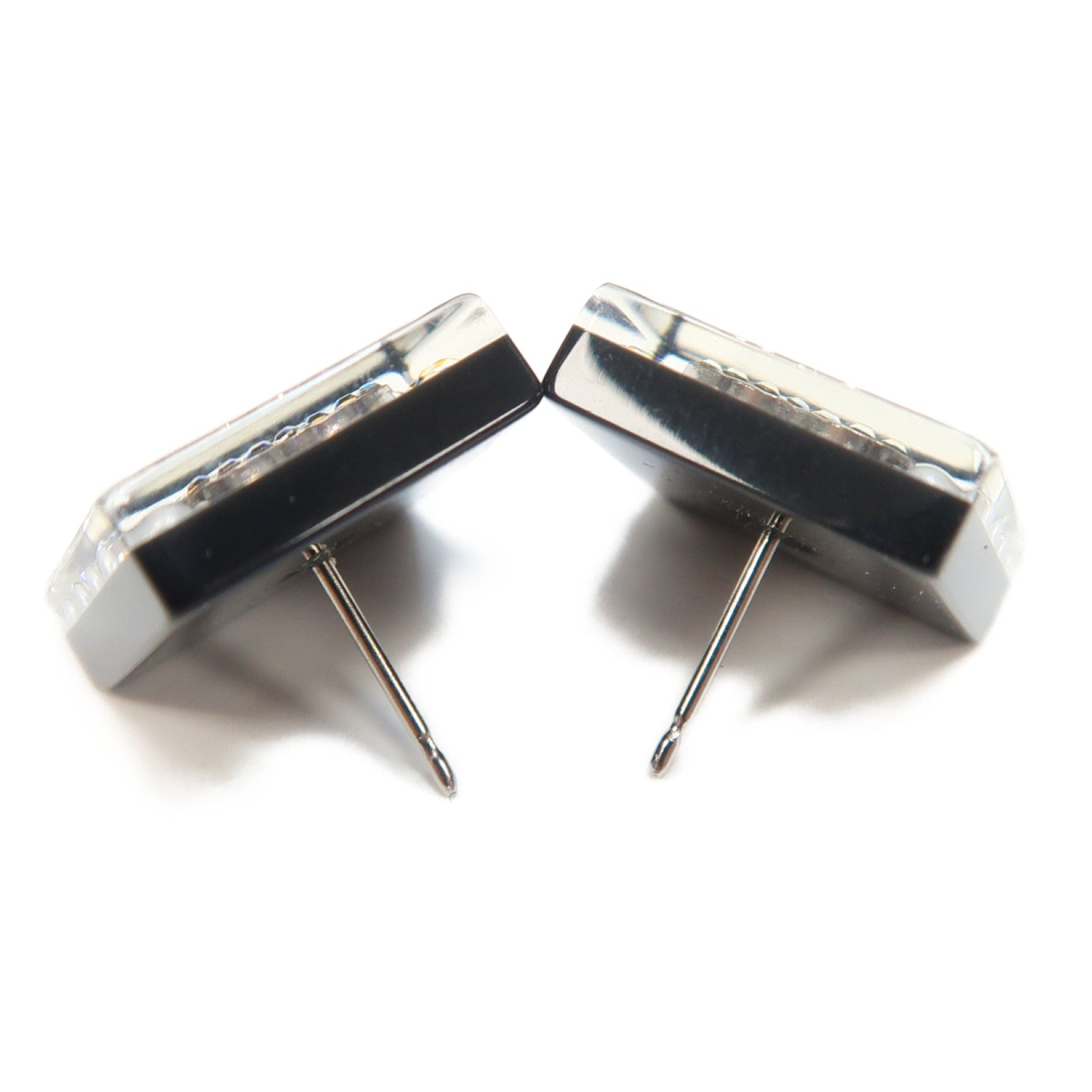 CHANEL PVC Earrings耳環黑色/白色