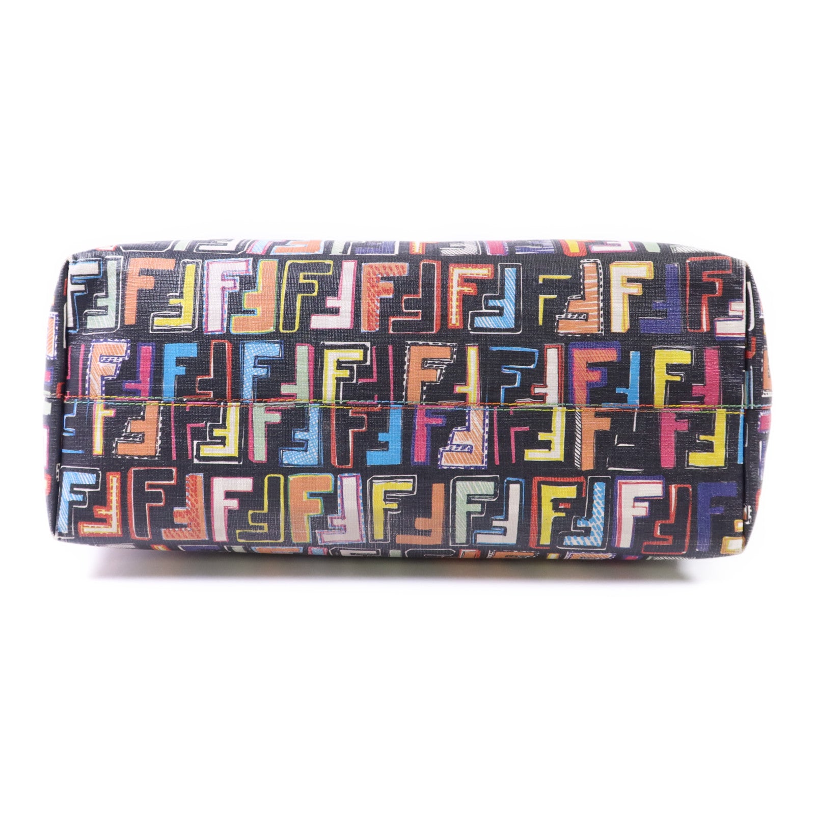 FENDI 塗層帆布Shoulder Tote金扣肩背袋/手挽袋