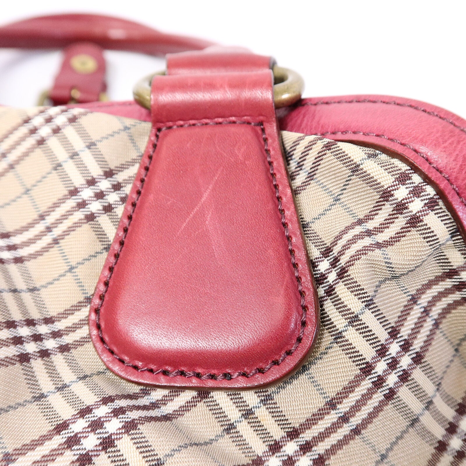 BURBERRY 帆布/皮革Shoulder Bag肩背袋