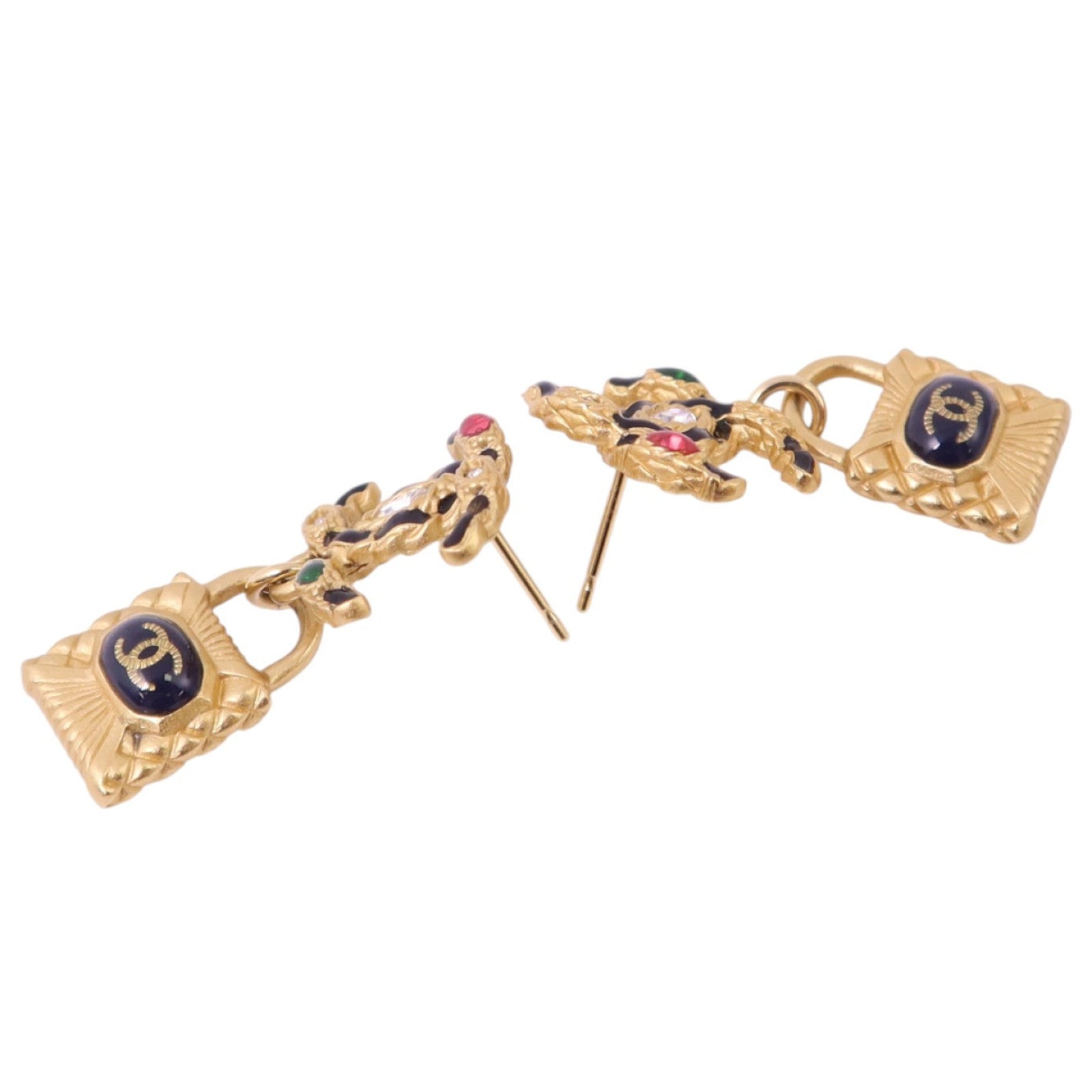 CHANEL 金屬/水鑽/PVC Earrings耳環