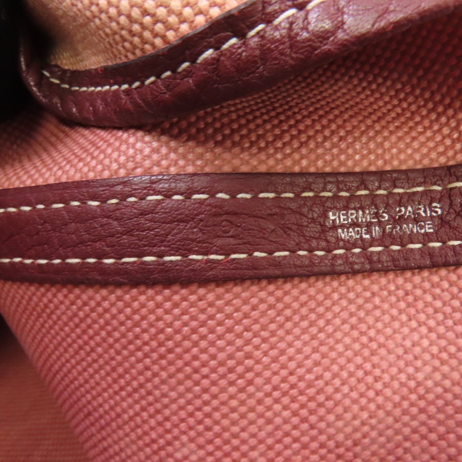 HERMES (PRICE DOWN) PHW Garden Party PM Tote Shoulder Bag Canvas Pink