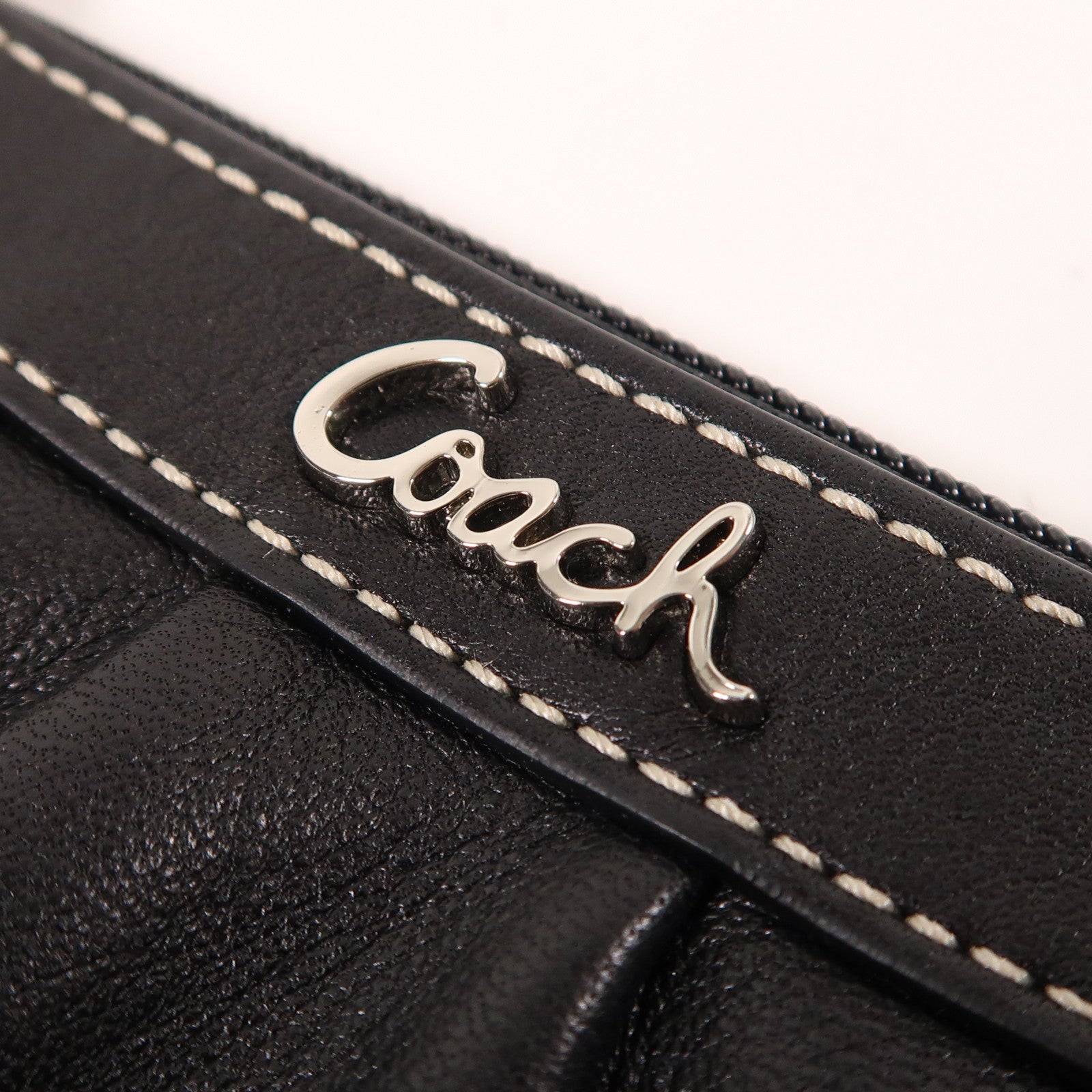 COACH 【激減優惠】牛皮皮革Clutch Bag銀扣手拿包