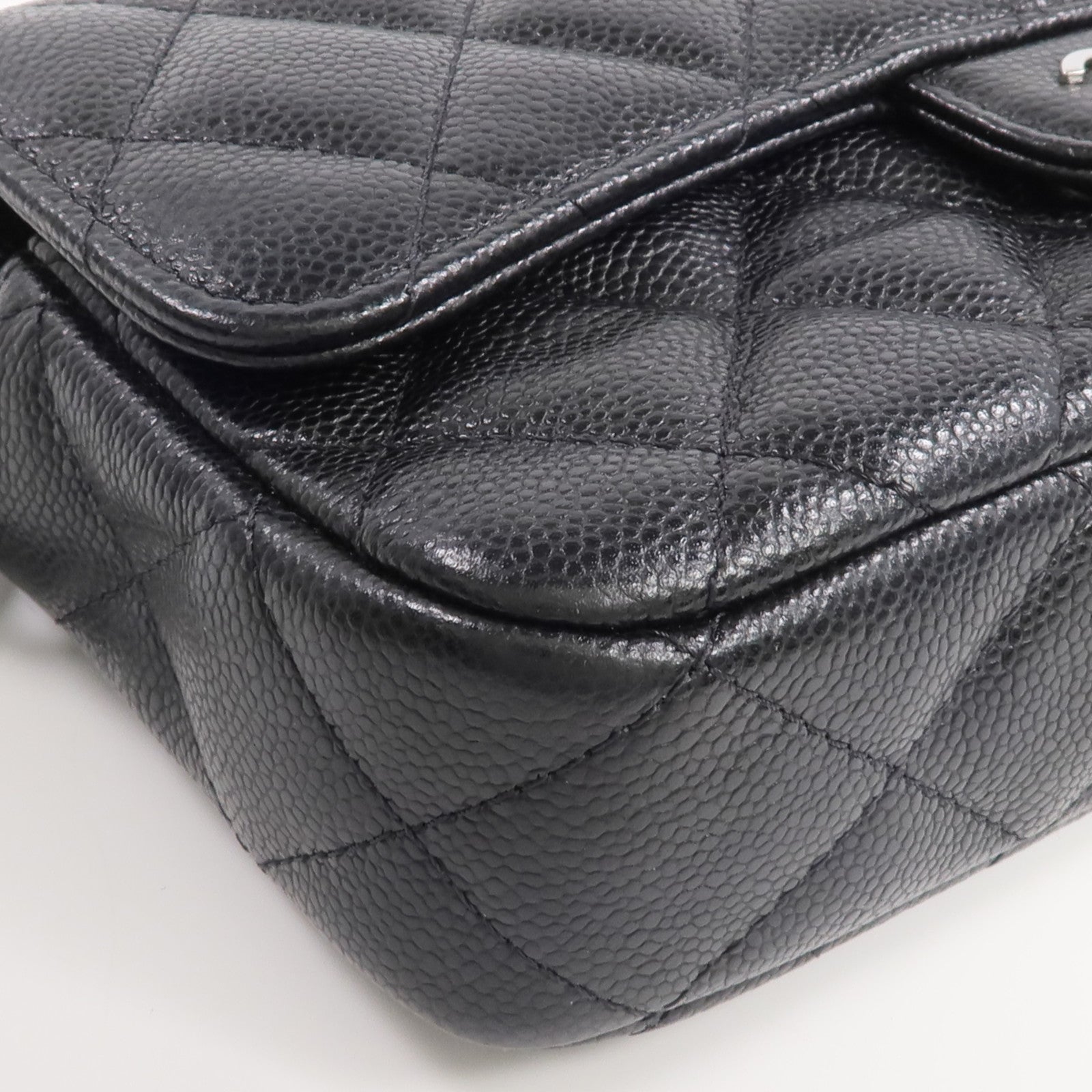 CHANEL 牛皮皮革WOC Wallet On Chain銀扣鏈帶肩背袋