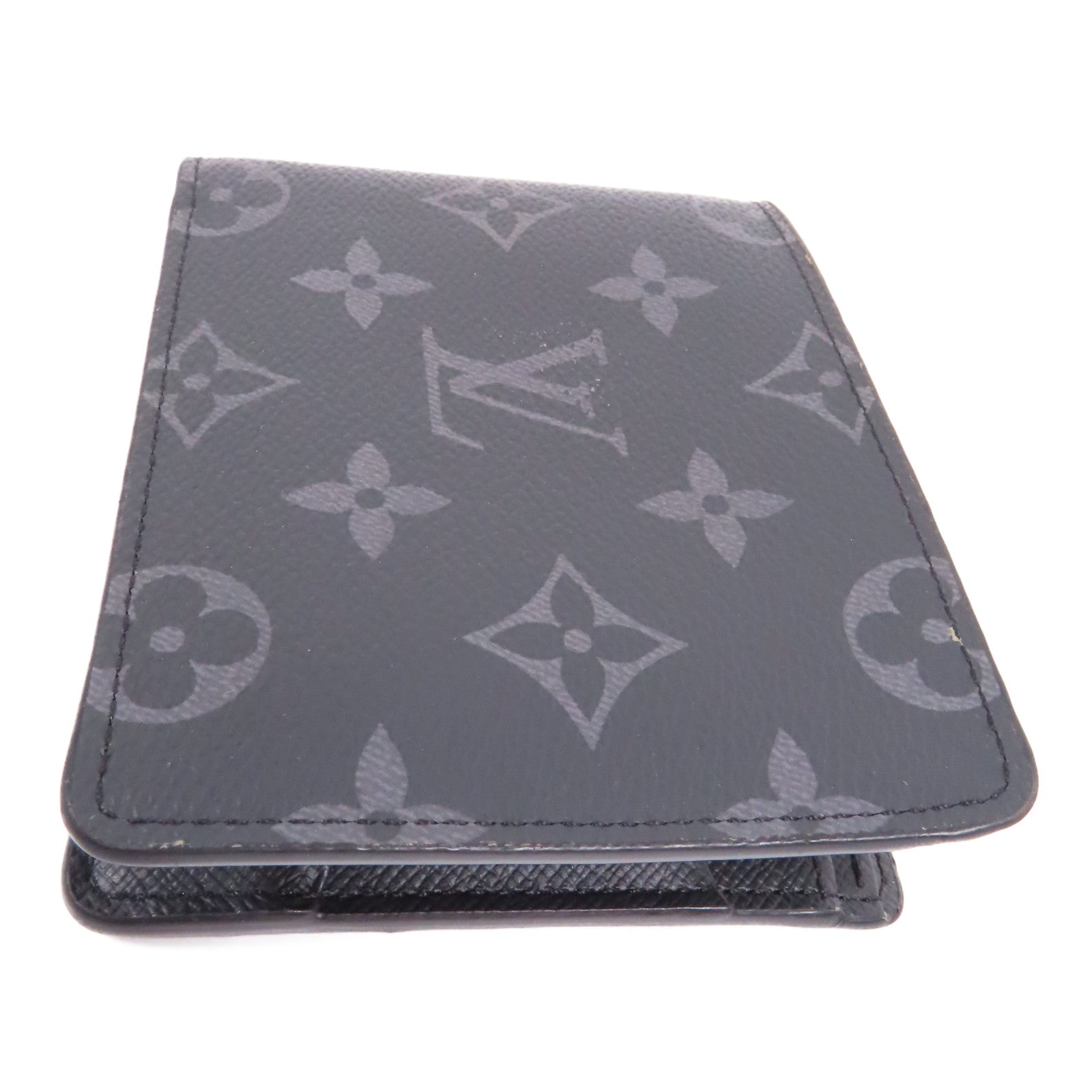 LOUIS VUITTON Monogram Eclipse Slender錢包黑色