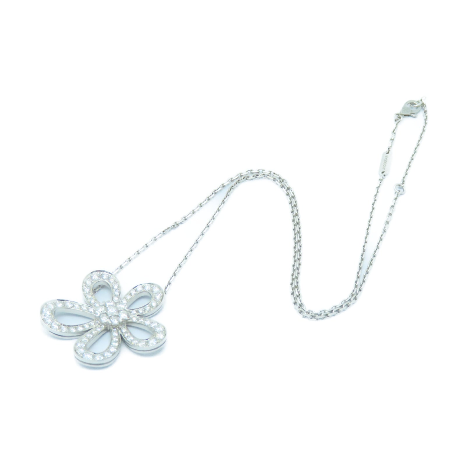 Van Cleef & Arpels 【激減優惠】18K白金Flower Pendant 2.37ct鑽石項鍊銀色