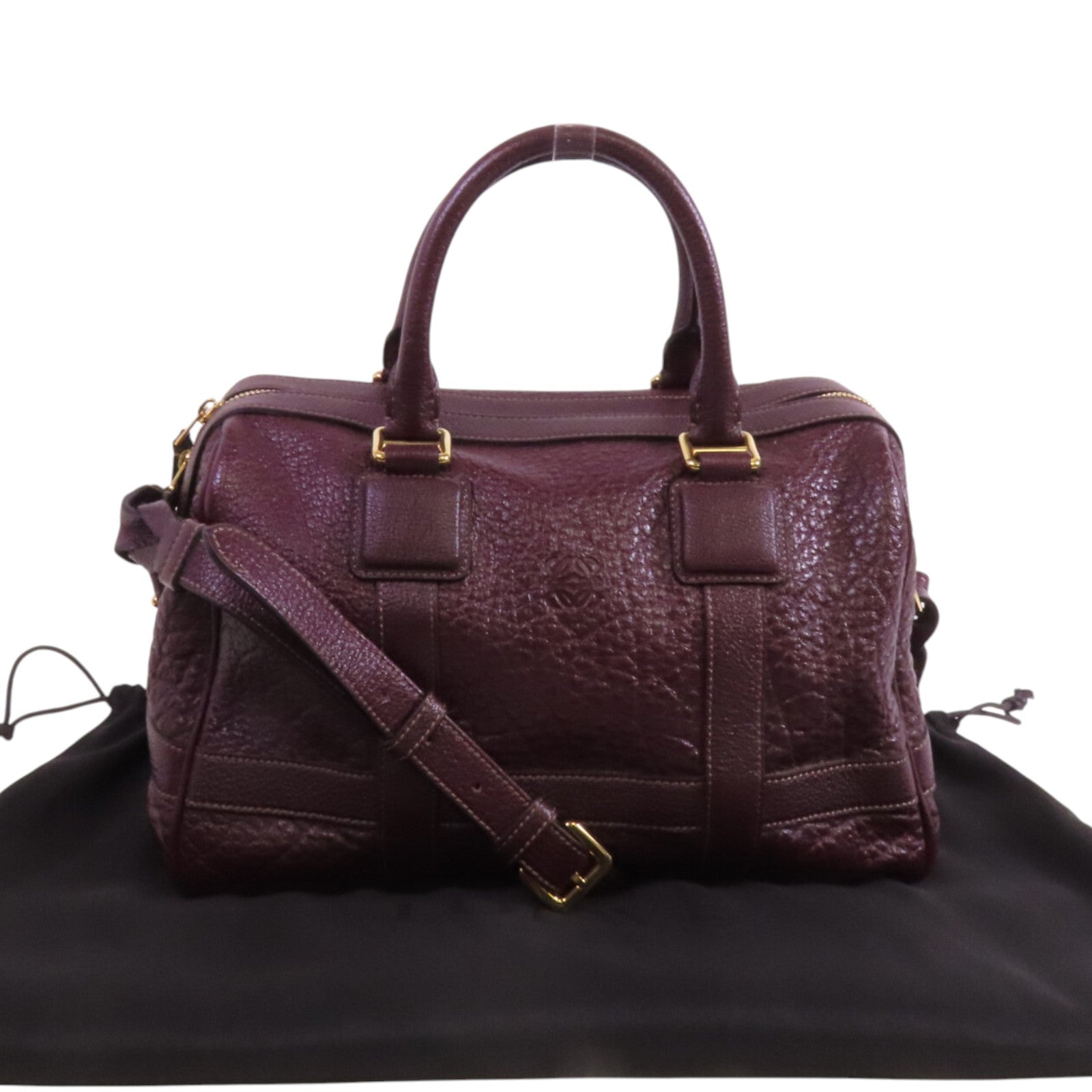 LOEWE 牛皮皮革Shoulder Bag金扣手挽肩背兩用袋