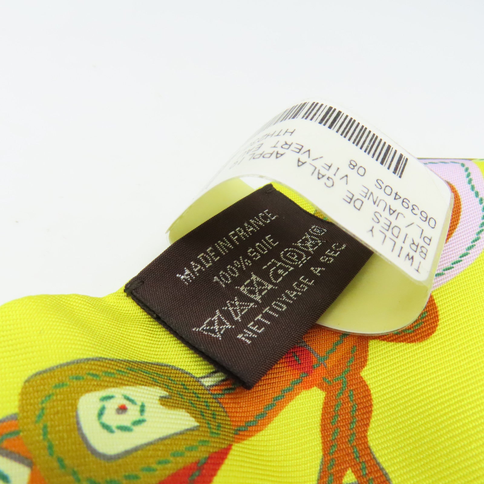 HERMES 【激減優惠】絲質Twilly Scarf絲巾黃色/綠色/彩色