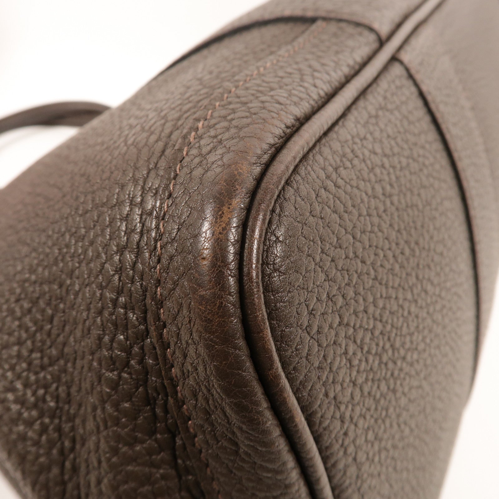 HERMES Negonda皮革Garden Party PM手挽袋Chocolate