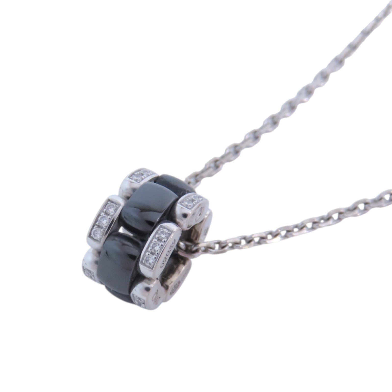 CHANEL 18K白金/陶瓷Ceramics Ultra Diamond Necklace鑽石項鏈