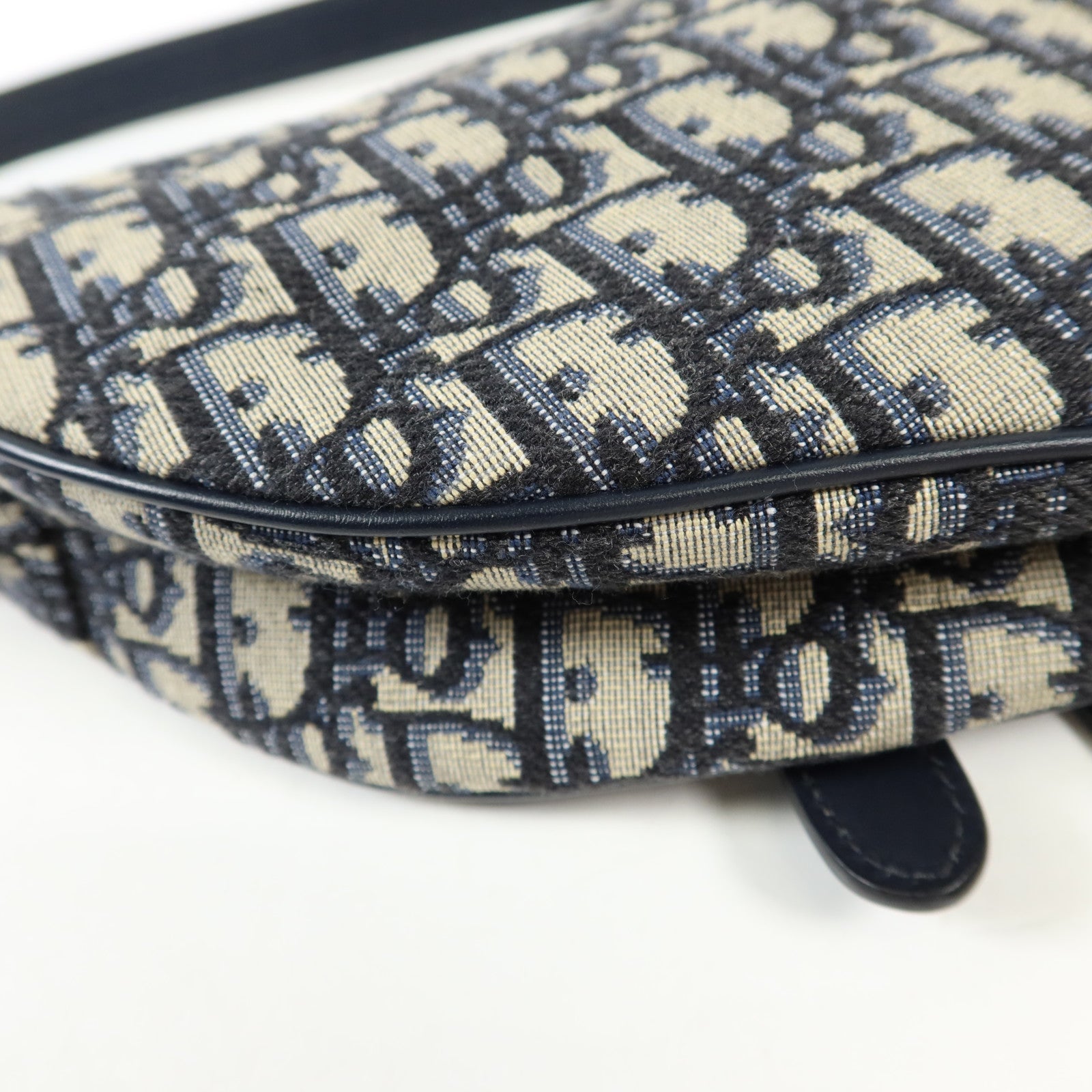 Dior 帆布Saddle金扣手挽肩背兩用袋