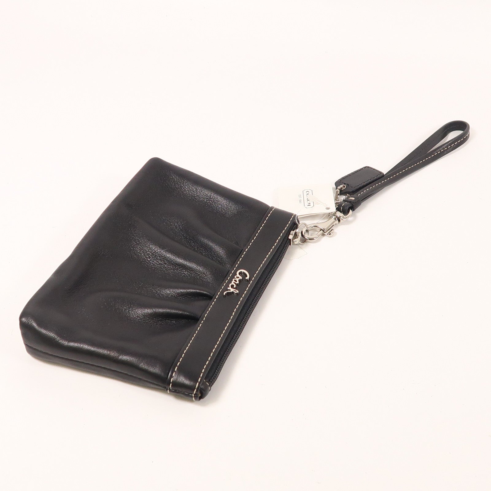 COACH 【激減優惠】牛皮皮革Clutch Bag銀扣手拿包