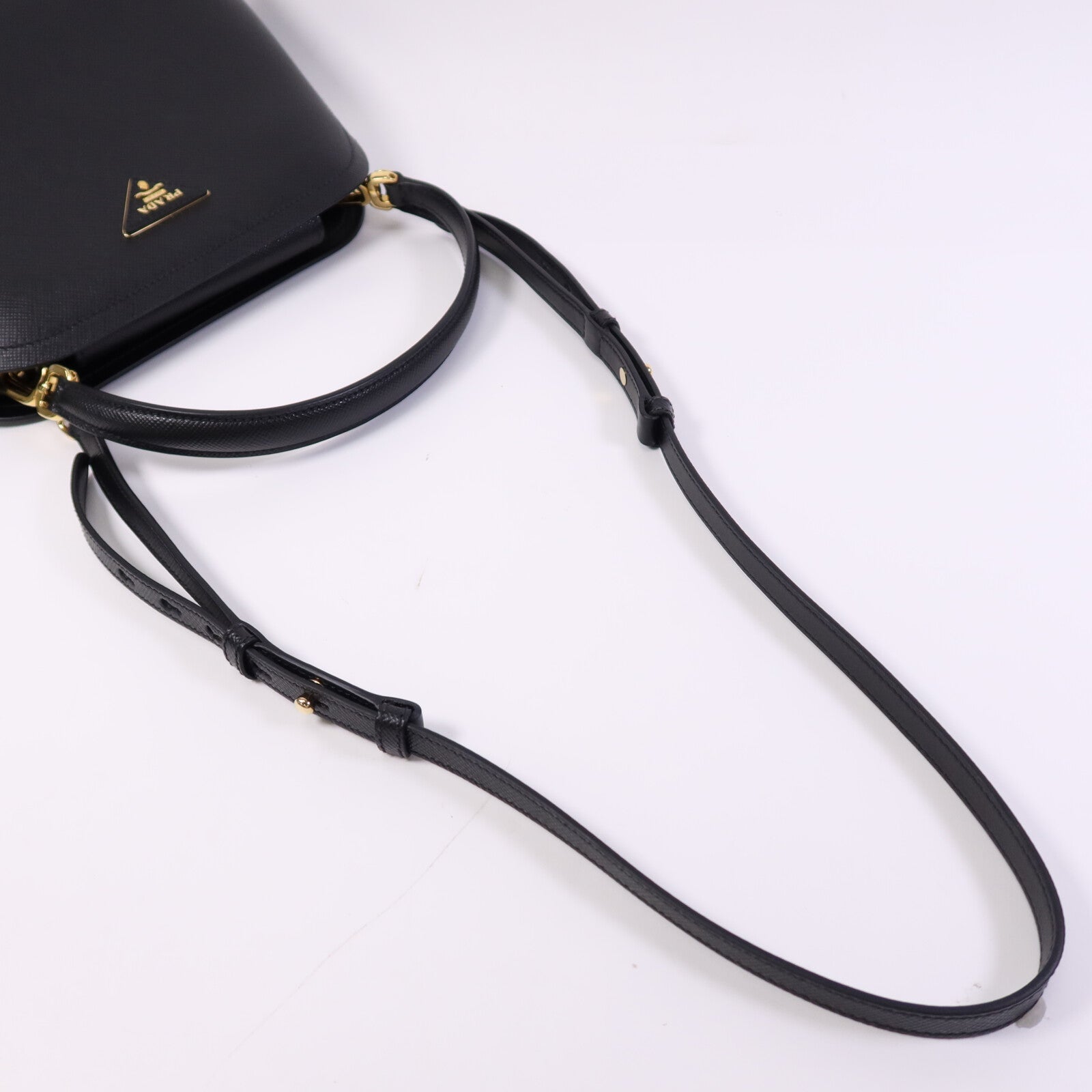 PRADA 【激減優惠】牛皮皮革2 Way Shoulder Bag金扣肩背袋