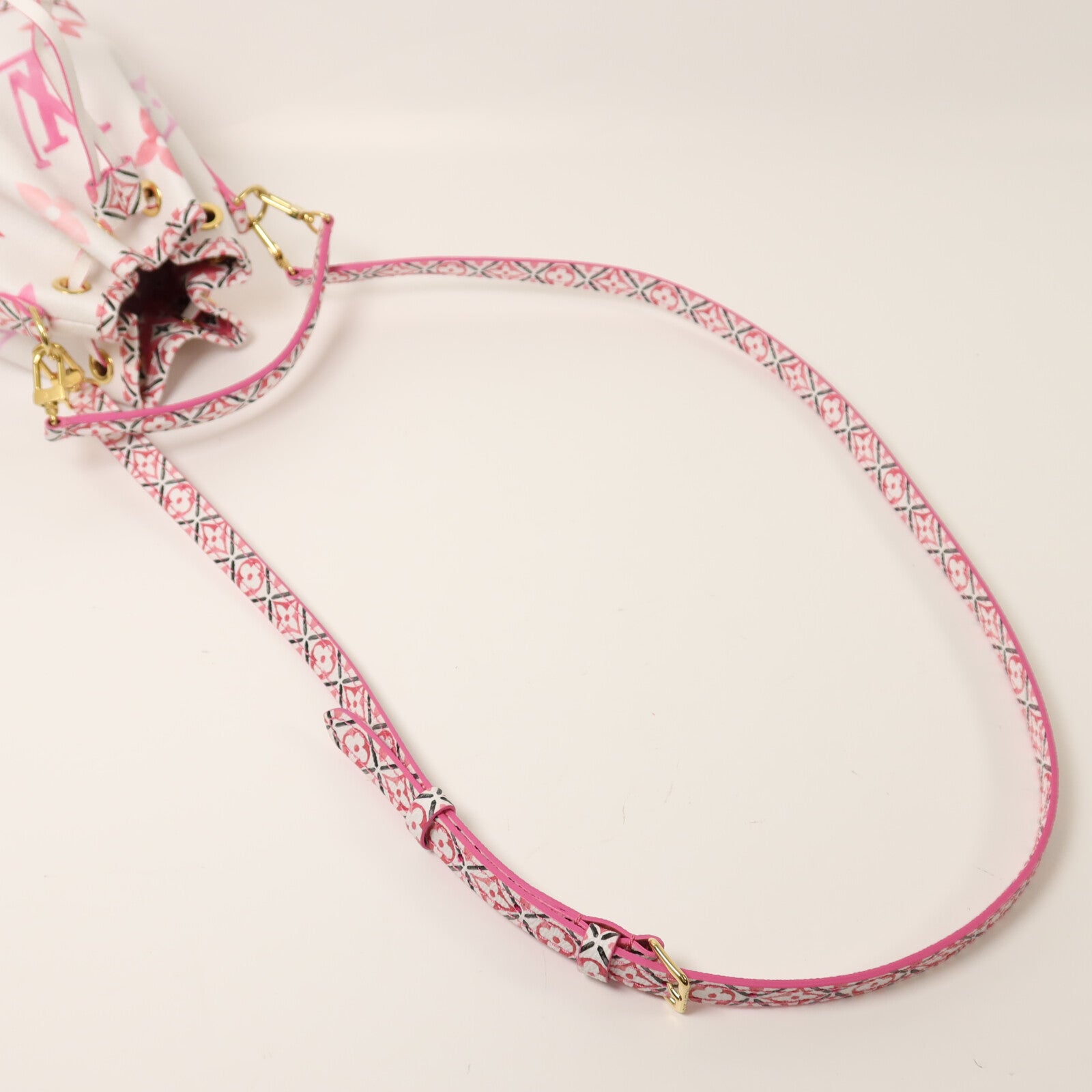 LOUIS VUITTON Monogram Watercolor Giant Nano Noe金扣手挽肩背兩用袋