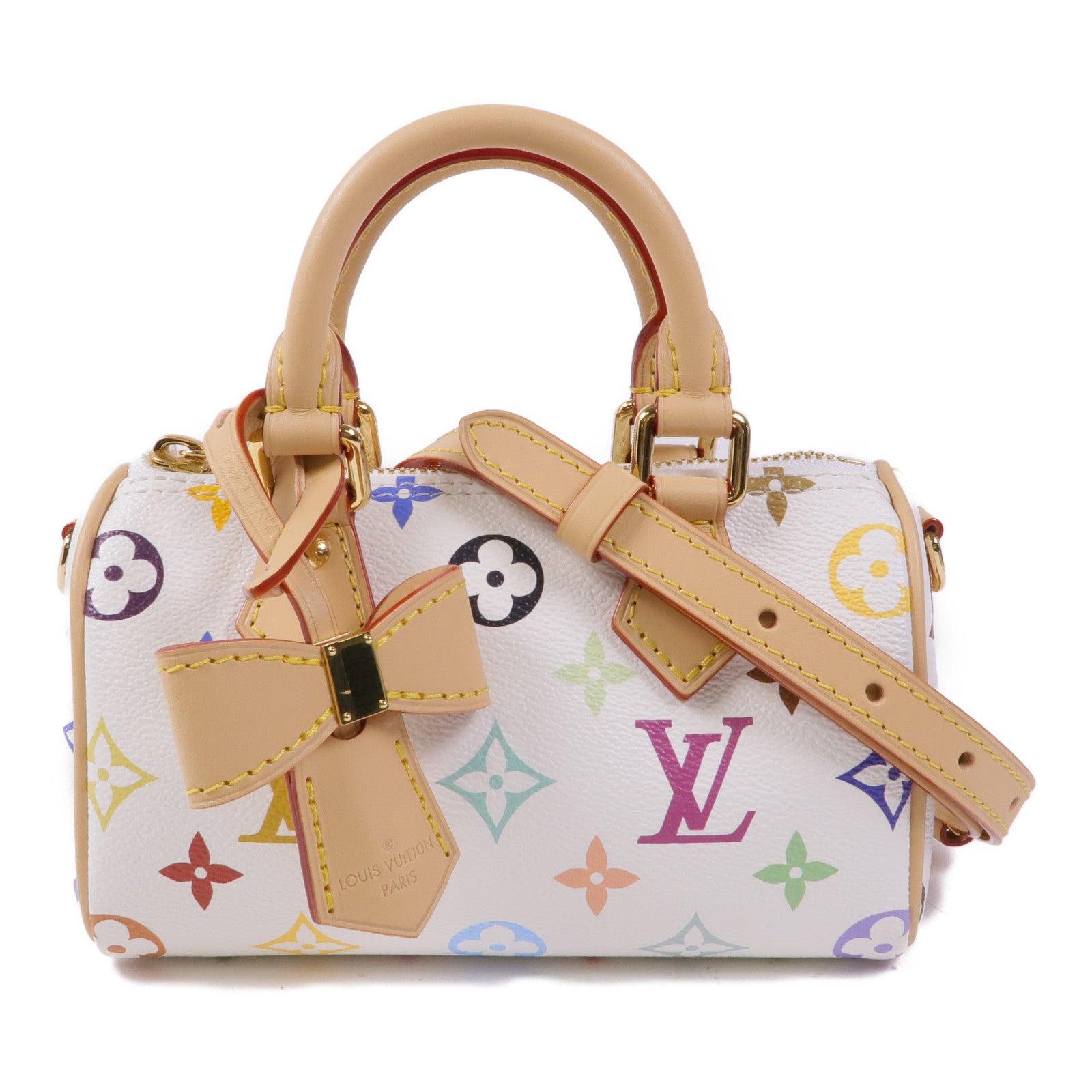 LOUIS VUITTON Monogram Multicolore LV x TM Nano Speedy金扣手挽肩背兩用袋