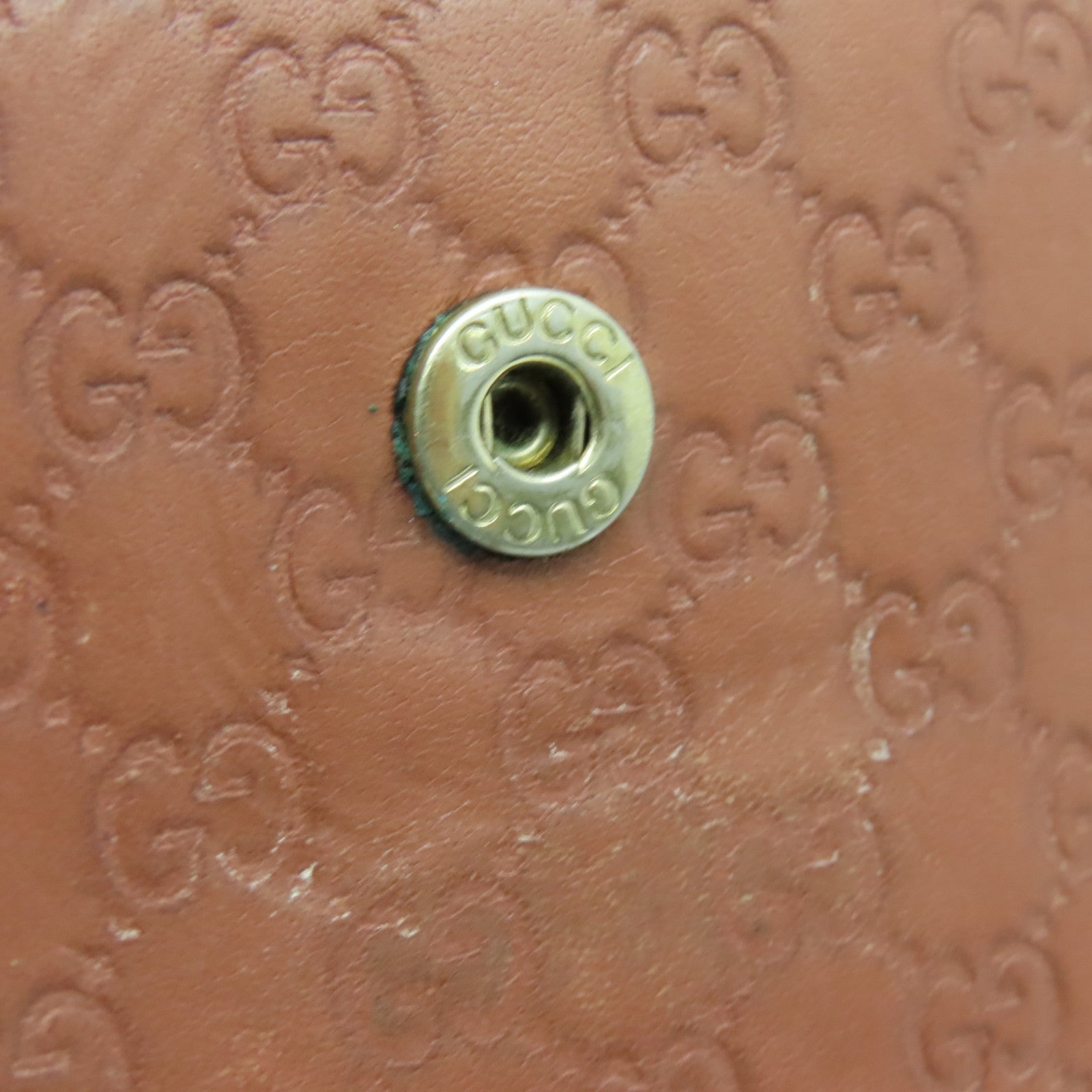 GUCCI 牛皮皮革Long Wallet金扣长钱包啡色