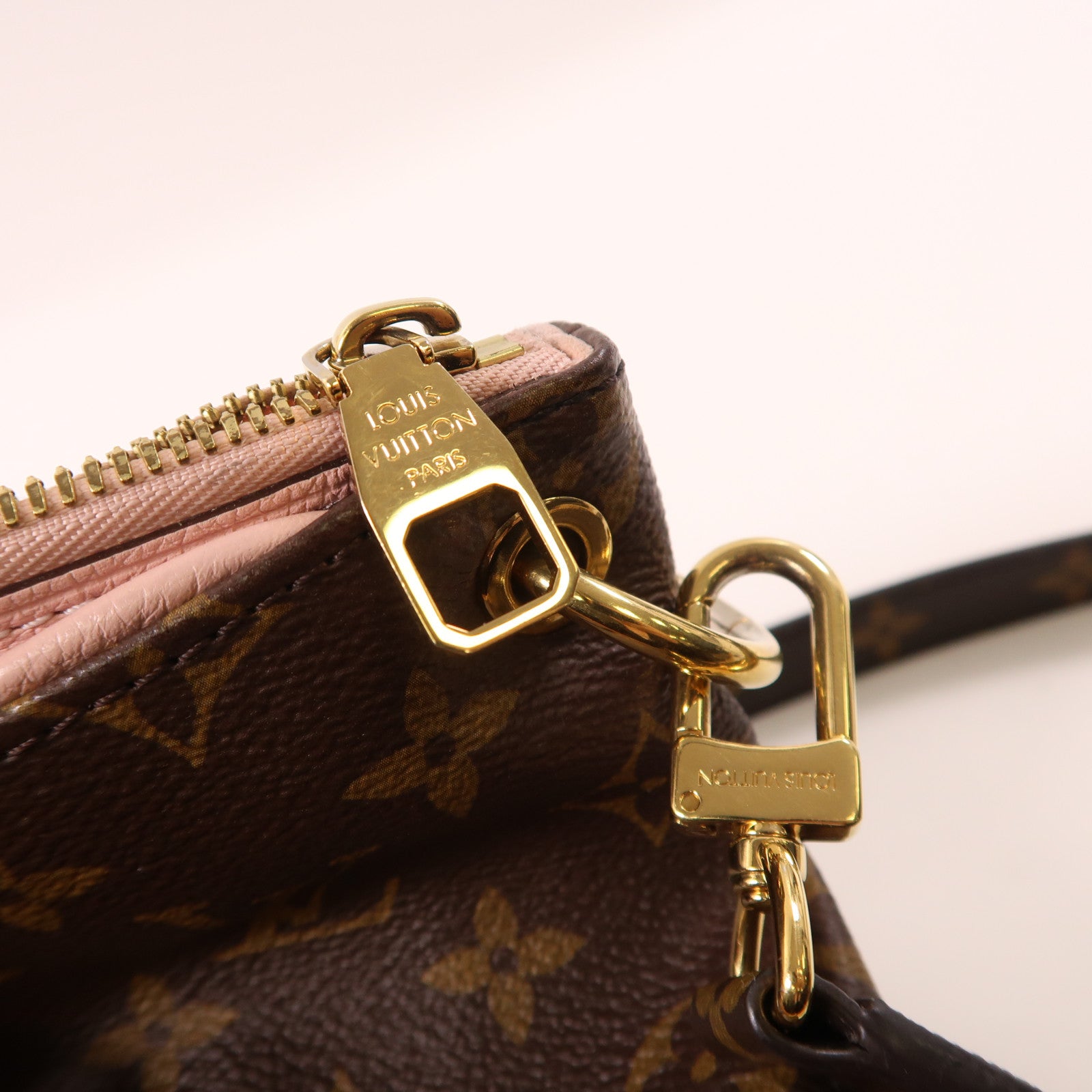 LOUIS VUITTON Monogram Pallas MM金扣手挽肩背兩用袋