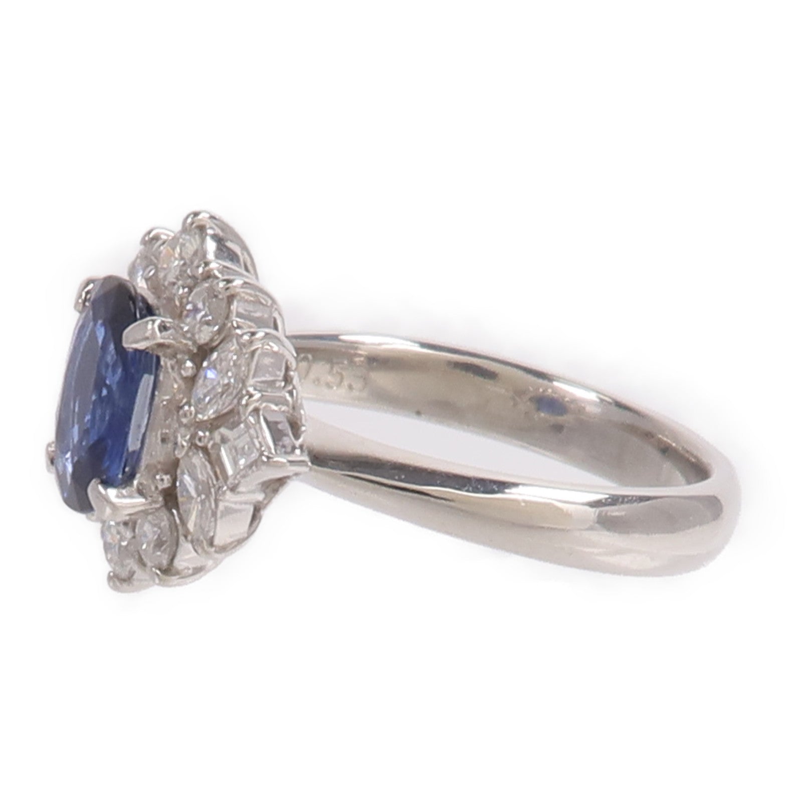 JEWELRY PT900鉑金Sapphire Diamond Ring藍寶石/鑽石戒指