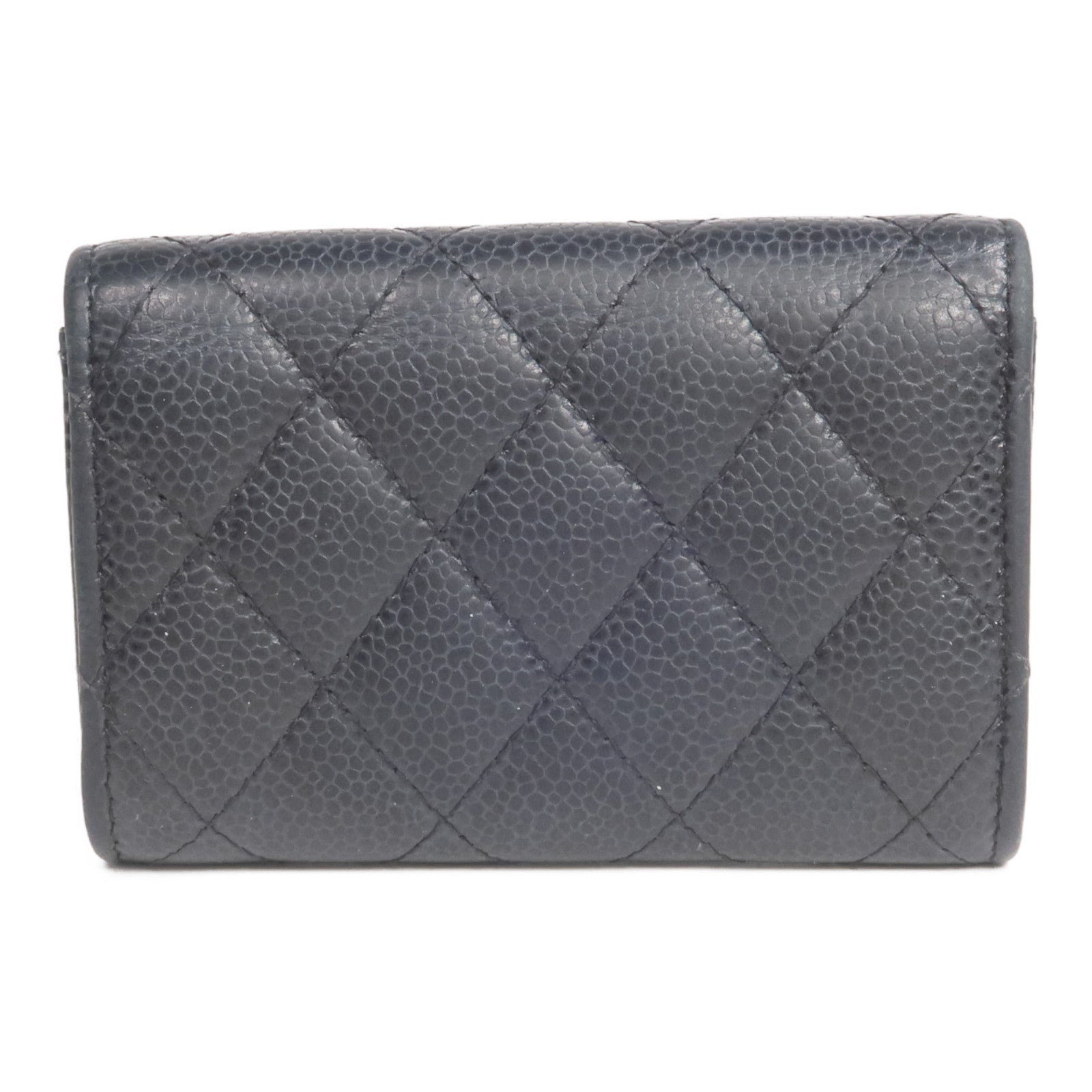 CHANEL 牛皮皮革Card Case銀扣卡片套