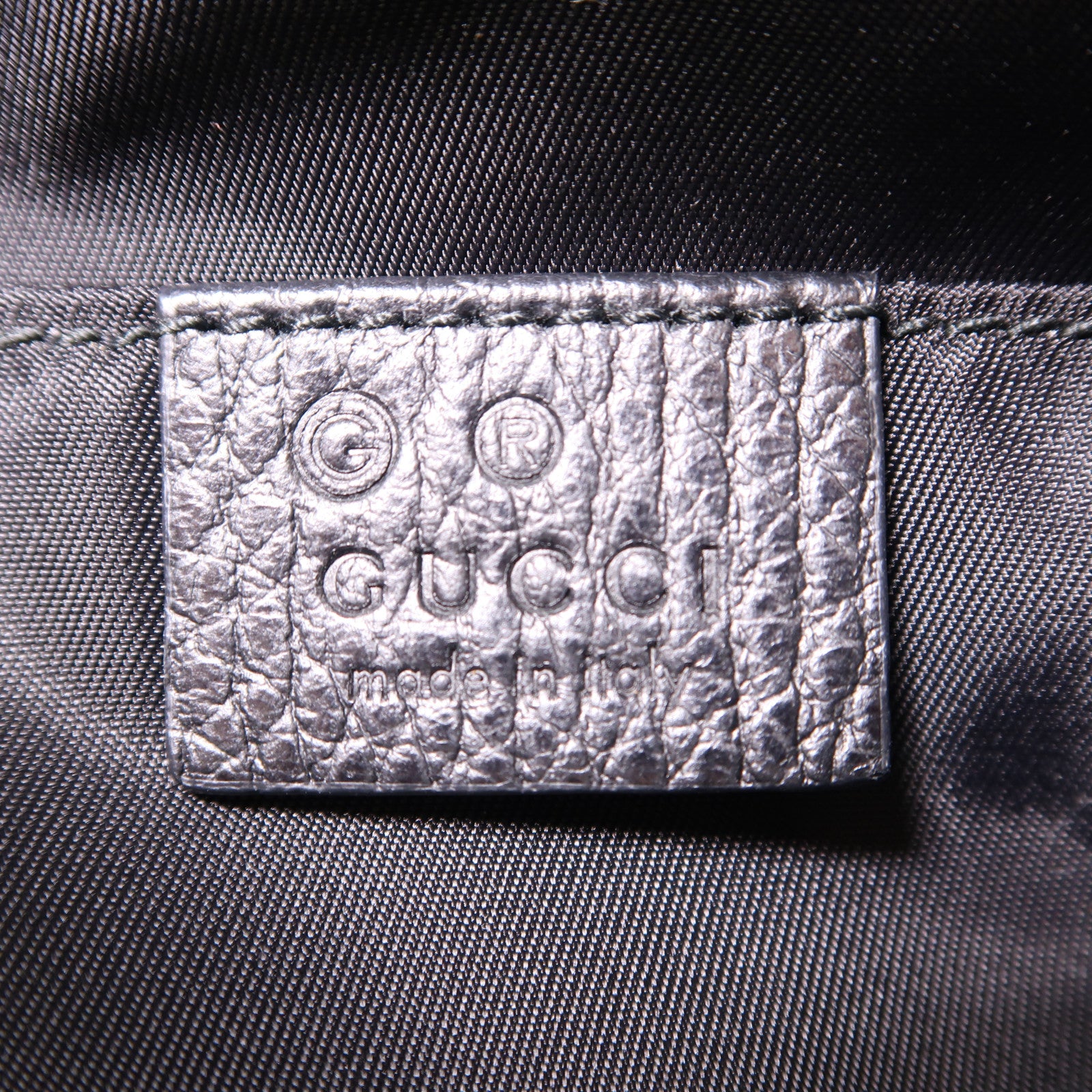 GUCCI 尼龍Backpack銀扣背包