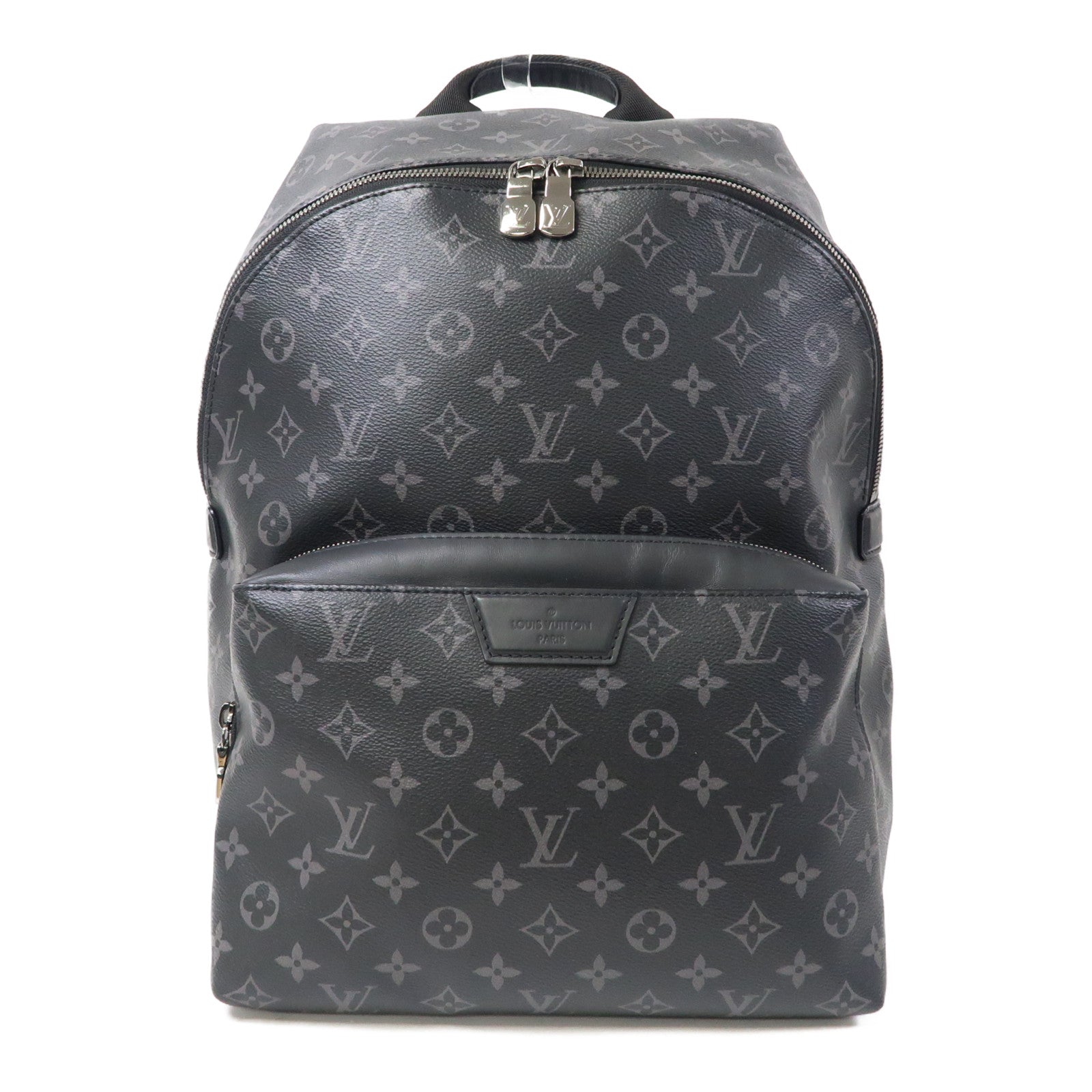LOUIS VUITTON Monogram Eclipse Discovery銀扣背包黑色