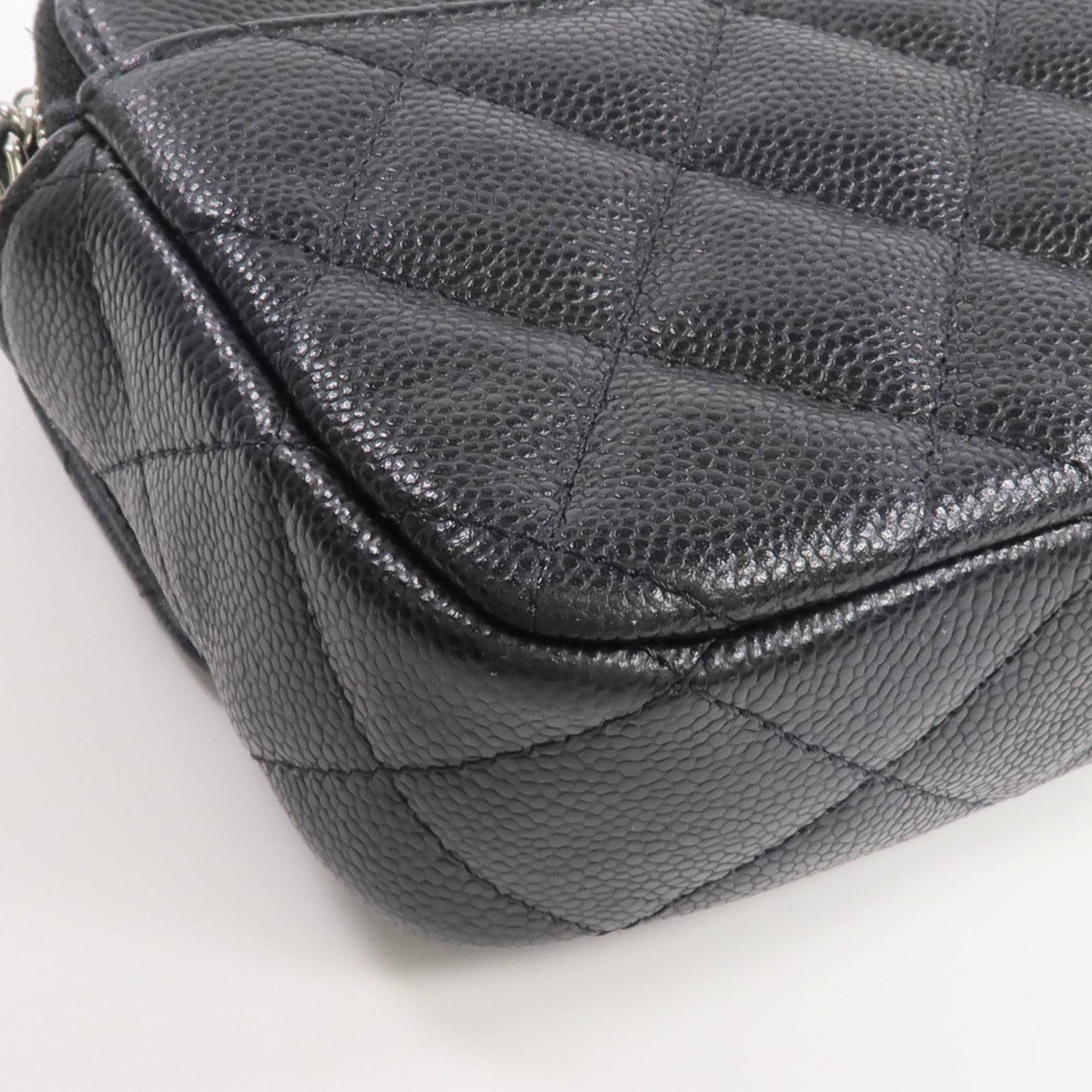 CHANEL 牛皮皮革WOC Wallet On Chain銀扣鏈帶肩背袋