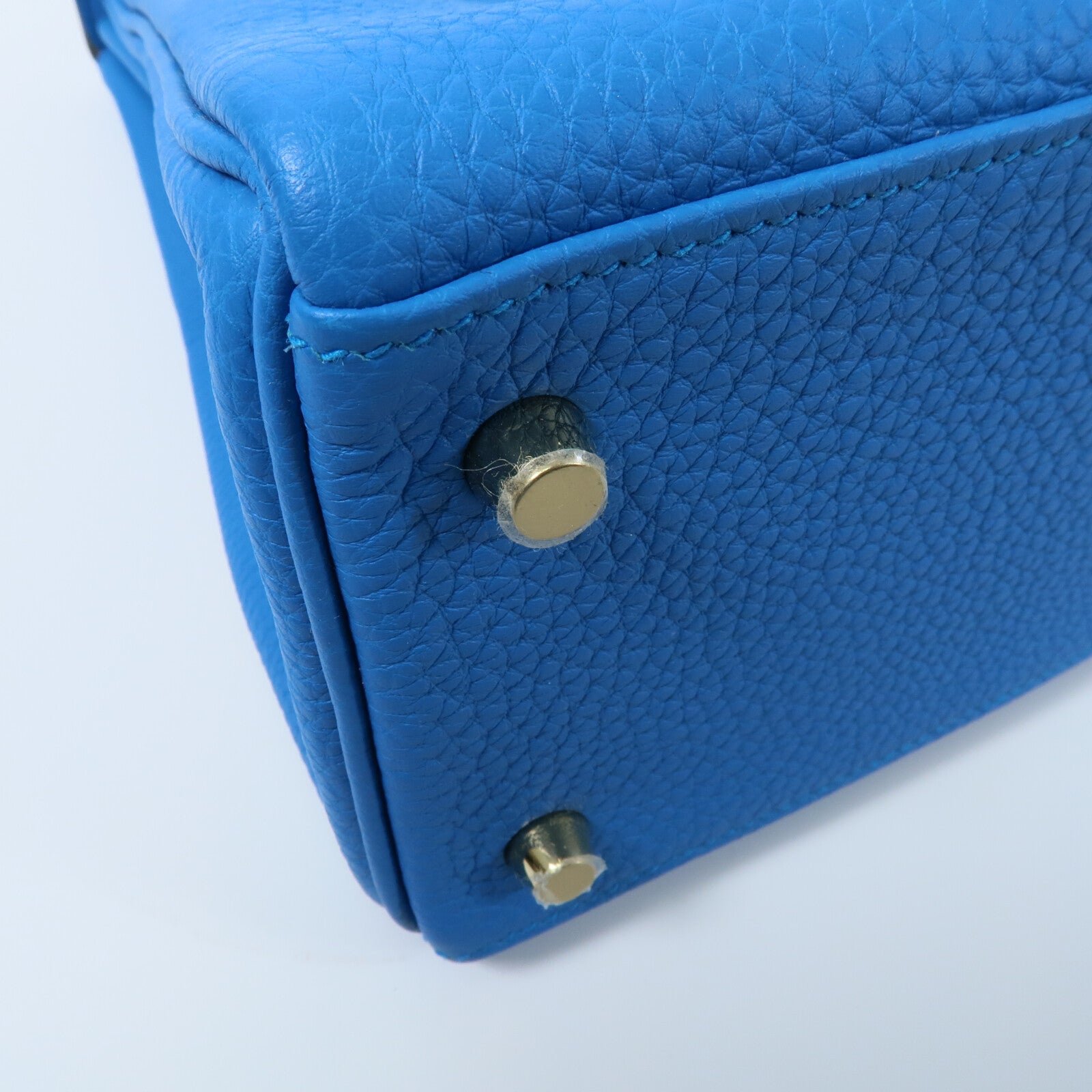 HERMES Togo皮革Kelly 28手挽肩背兩用袋Bleu Zanzibar