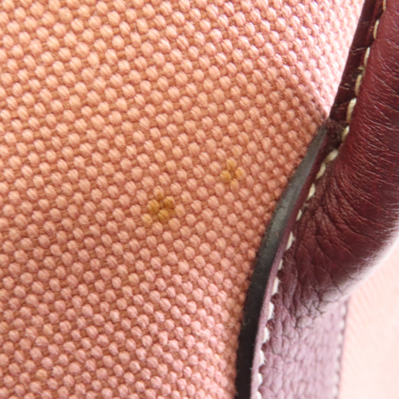 HERMES (PRICE DOWN) PHW Garden Party PM Tote Shoulder Bag Canvas Pink