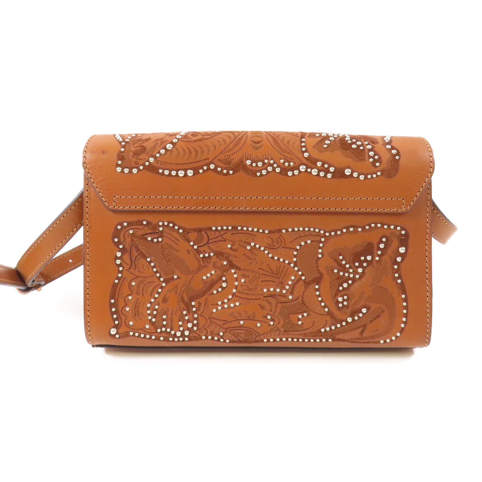 Valentino 牛皮皮革Shoulder Bag金扣肩背袋