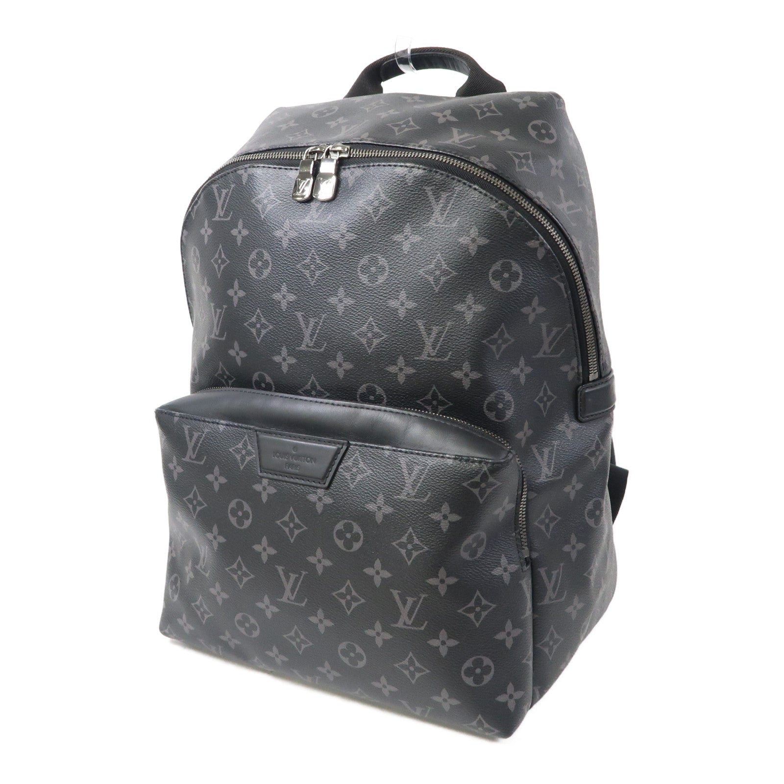 LOUIS VUITTON Monogram Eclipse Discovery銀扣背包黑色