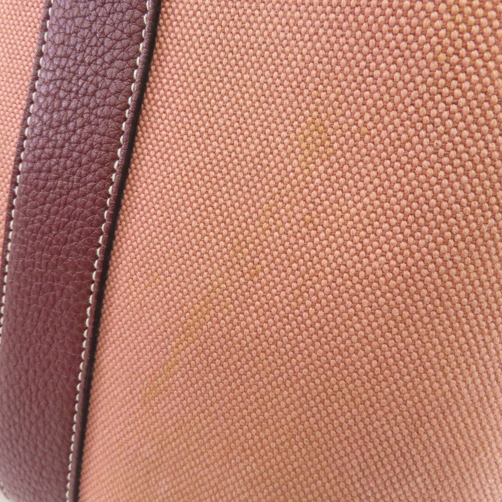 HERMES (PRICE DOWN) PHW Garden Party PM Tote Shoulder Bag Canvas Pink
