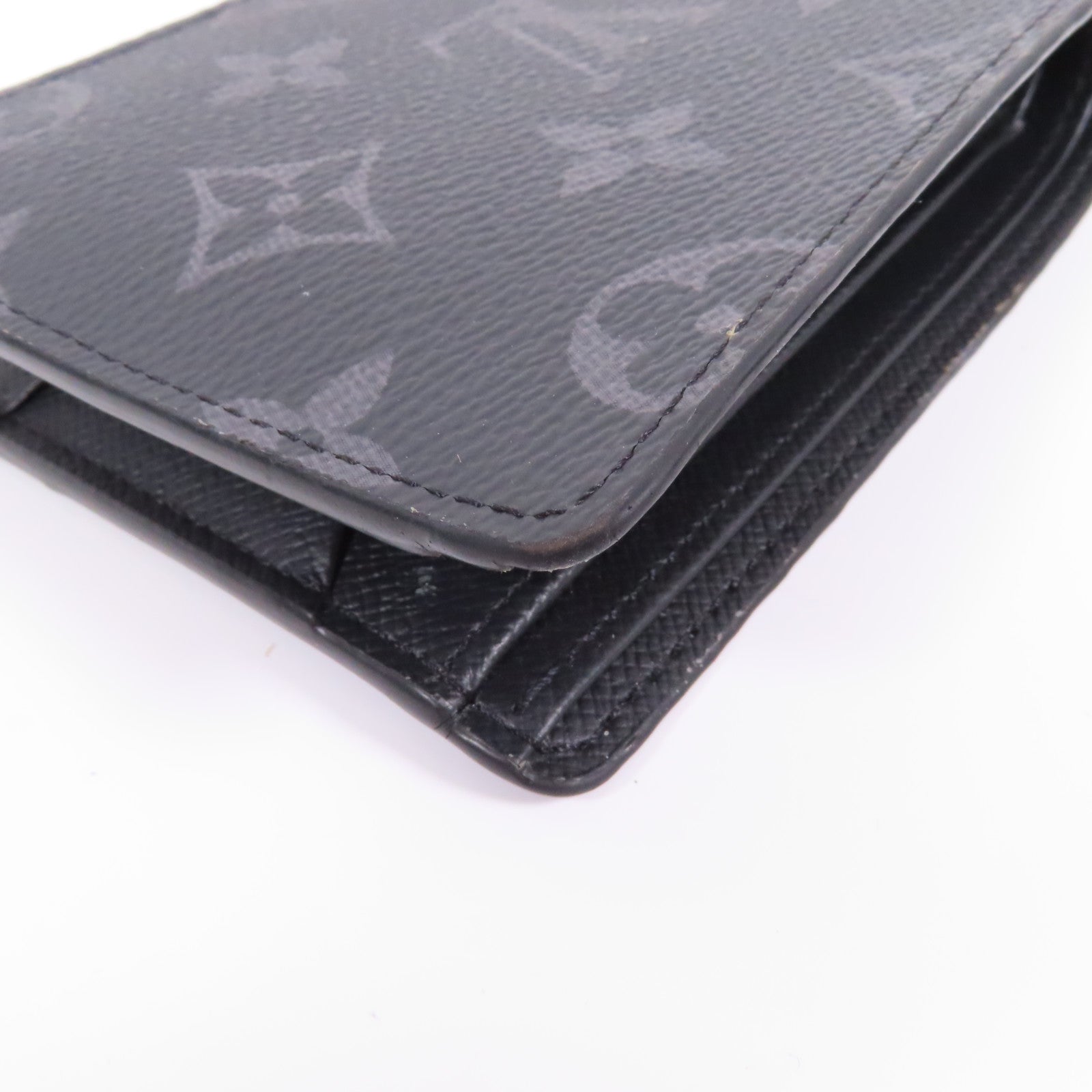 LOUIS VUITTON Monogram Eclipse Slender錢包黑色