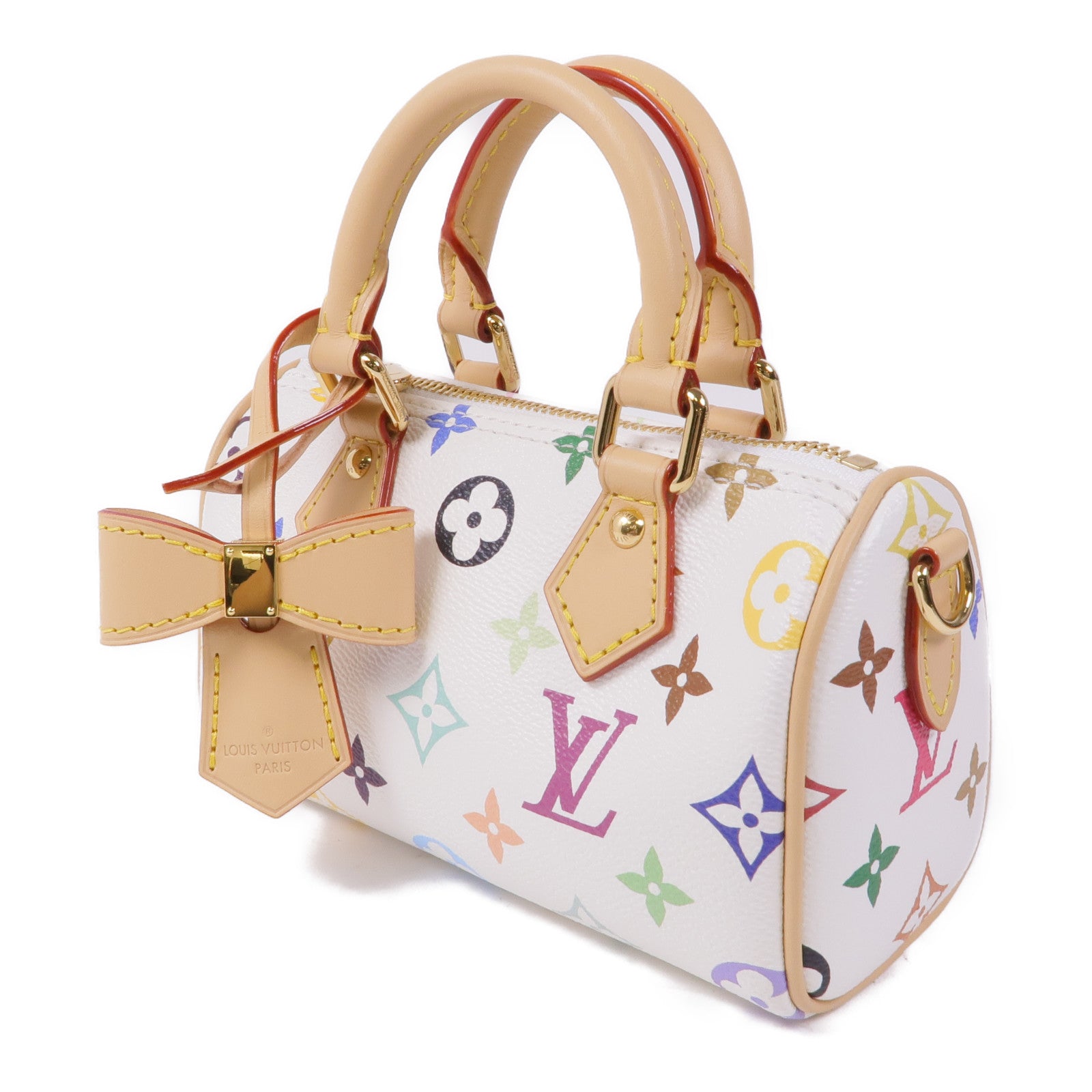 LOUIS VUITTON Monogram Multicolore LV x TM Nano Speedy金扣手挽肩背兩用袋