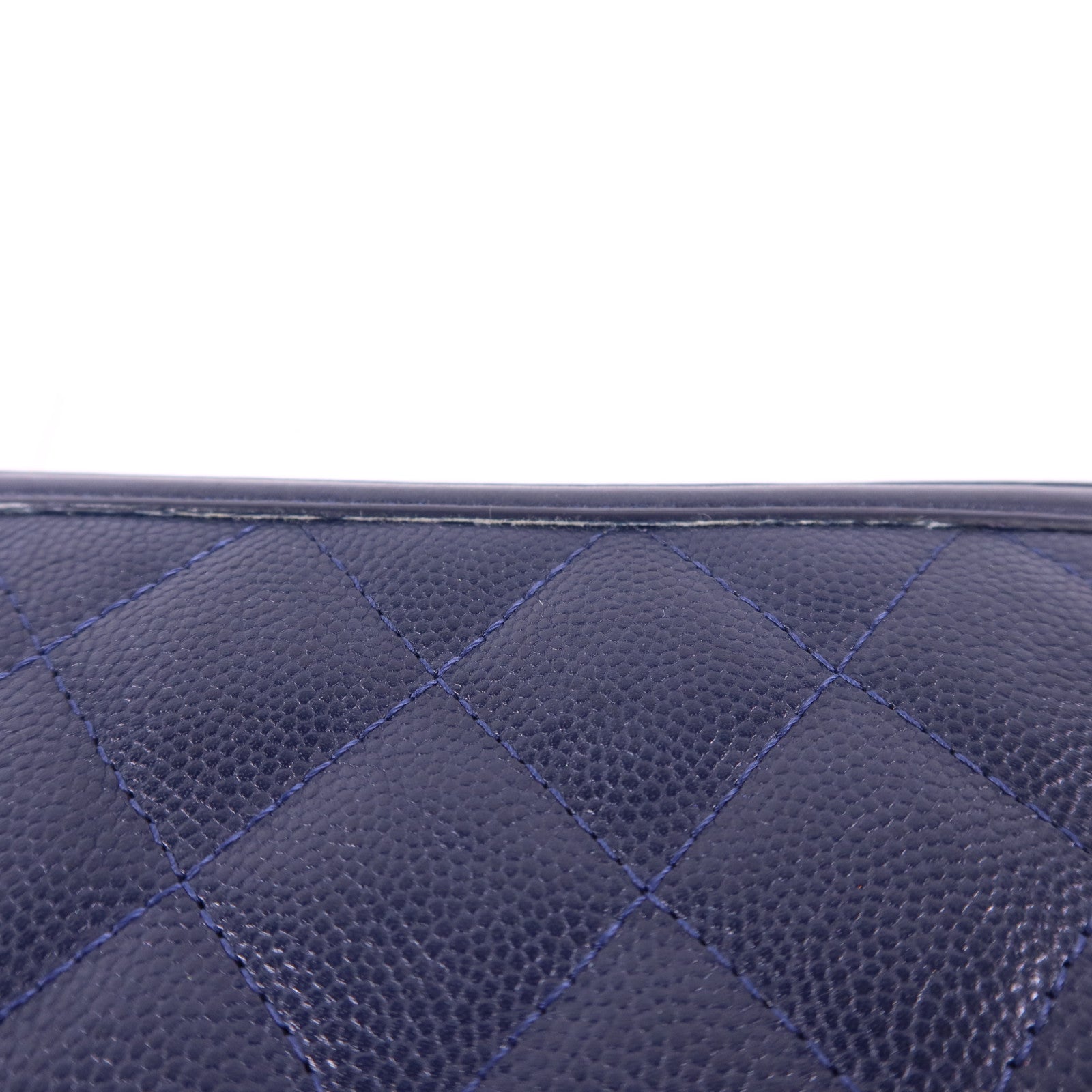 CHANEL 牛皮皮革Zipper Wallet金扣錢包