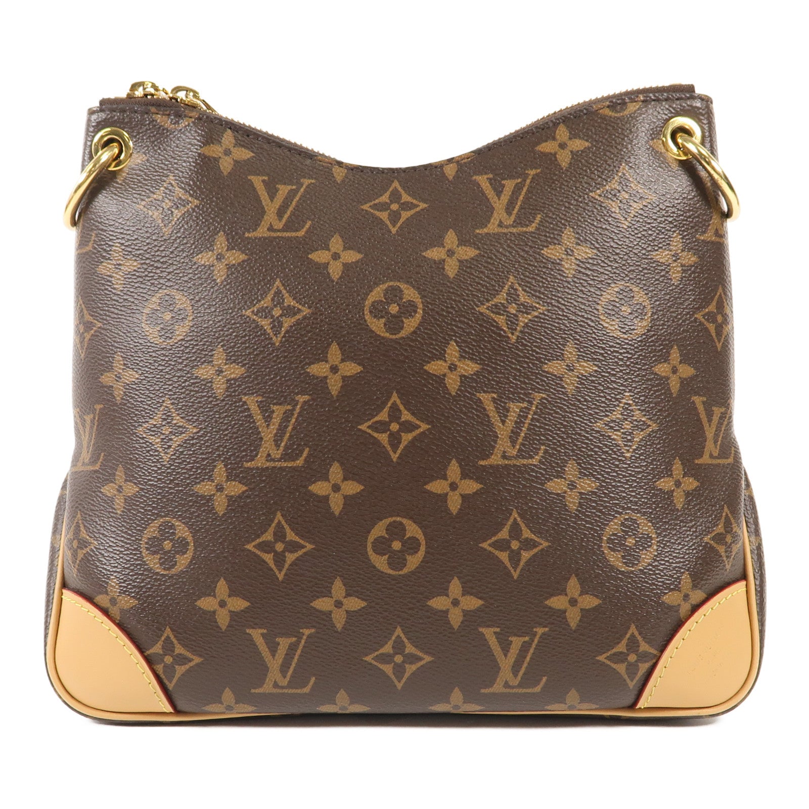 LOUIS VUITTON Monogram Macassar Odeon PM金扣手挽袋