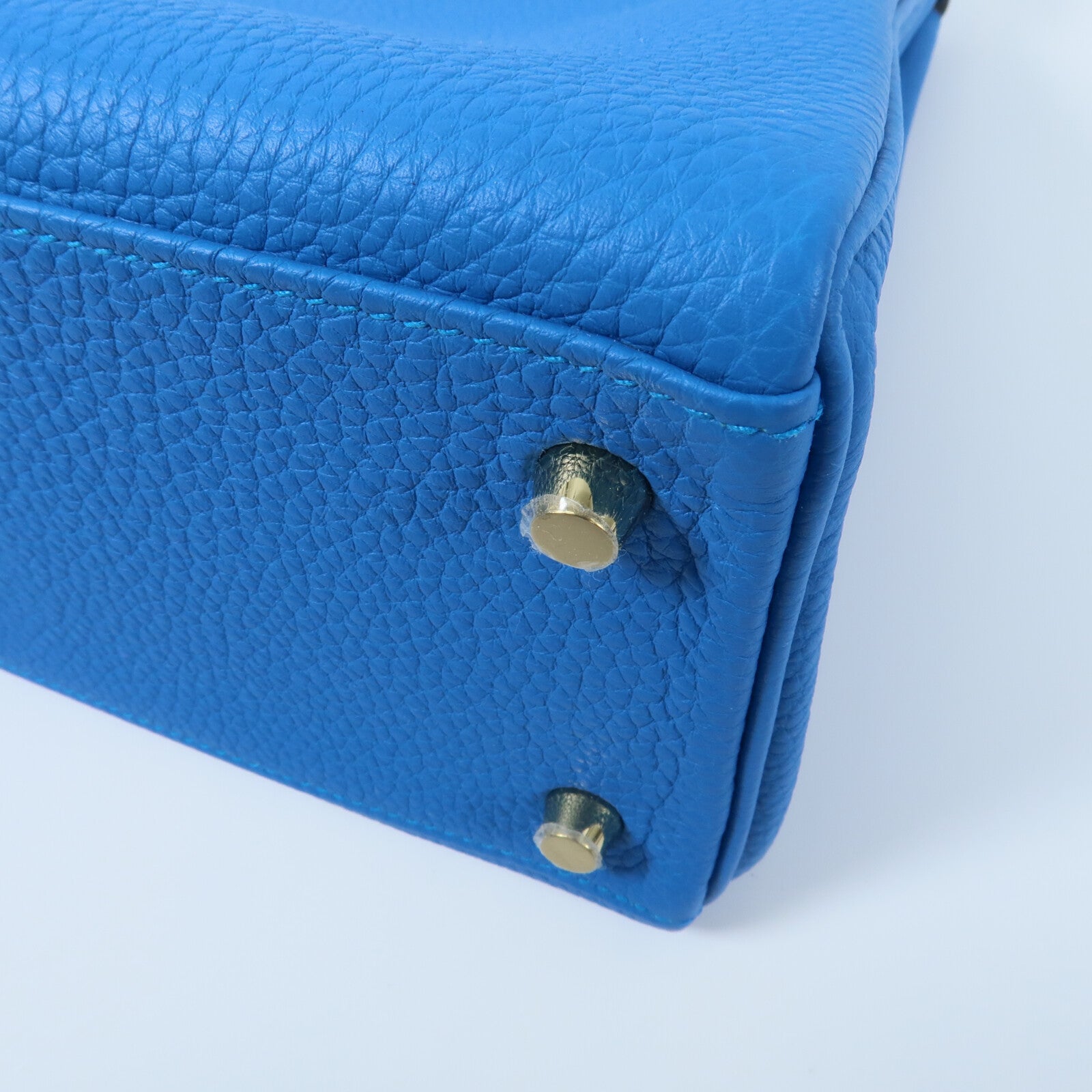 HERMES Togo皮革Kelly 28手挽肩背兩用袋Bleu Zanzibar