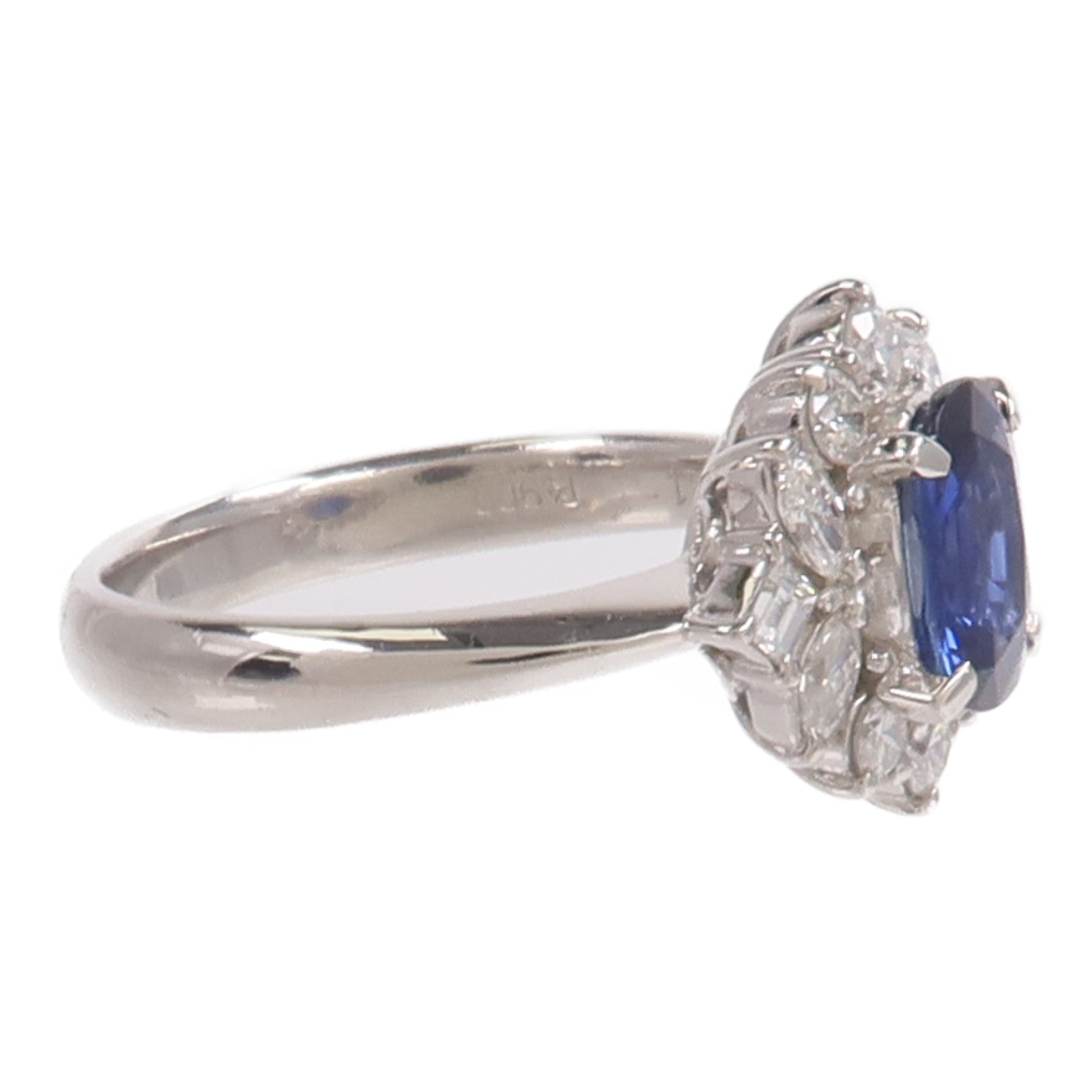 JEWELRY PT900鉑金Sapphire Diamond Ring藍寶石/鑽石戒指