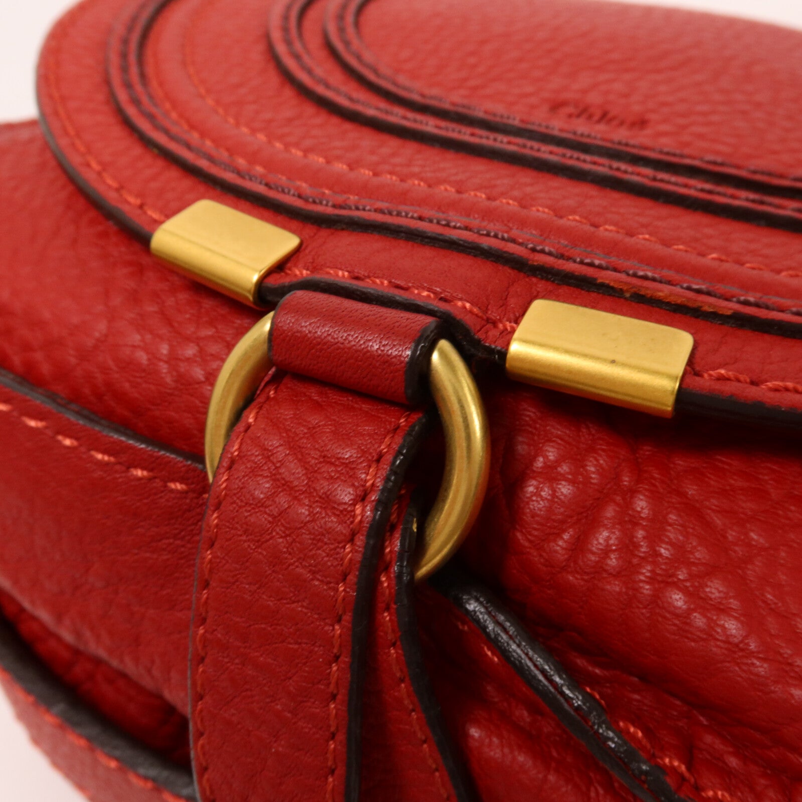 Chloe 牛皮皮革Marcie Round Shoulder Bag肩背袋