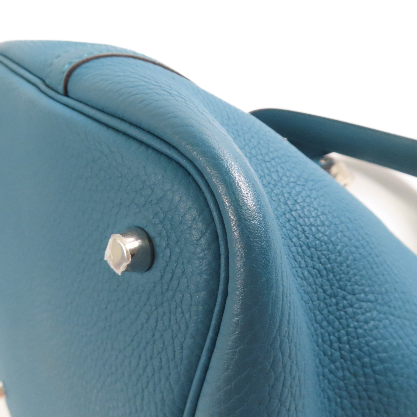 HERMES Clemence皮革Picotin MM銀扣手挽袋W0 Vert Bosphore