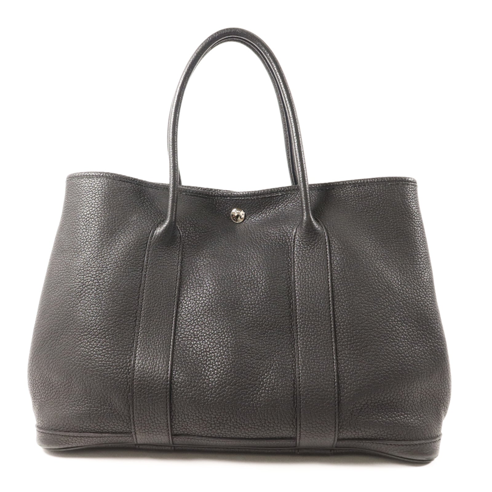 HERMES Negonda皮革GardenParty PM銀扣手挽袋