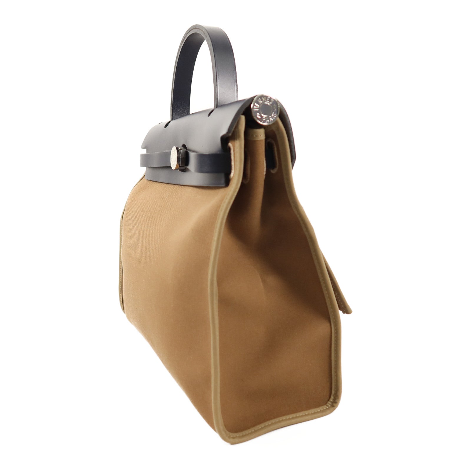 HERMES 帆布Herbag PM手挽肩背兩用袋Etoupe