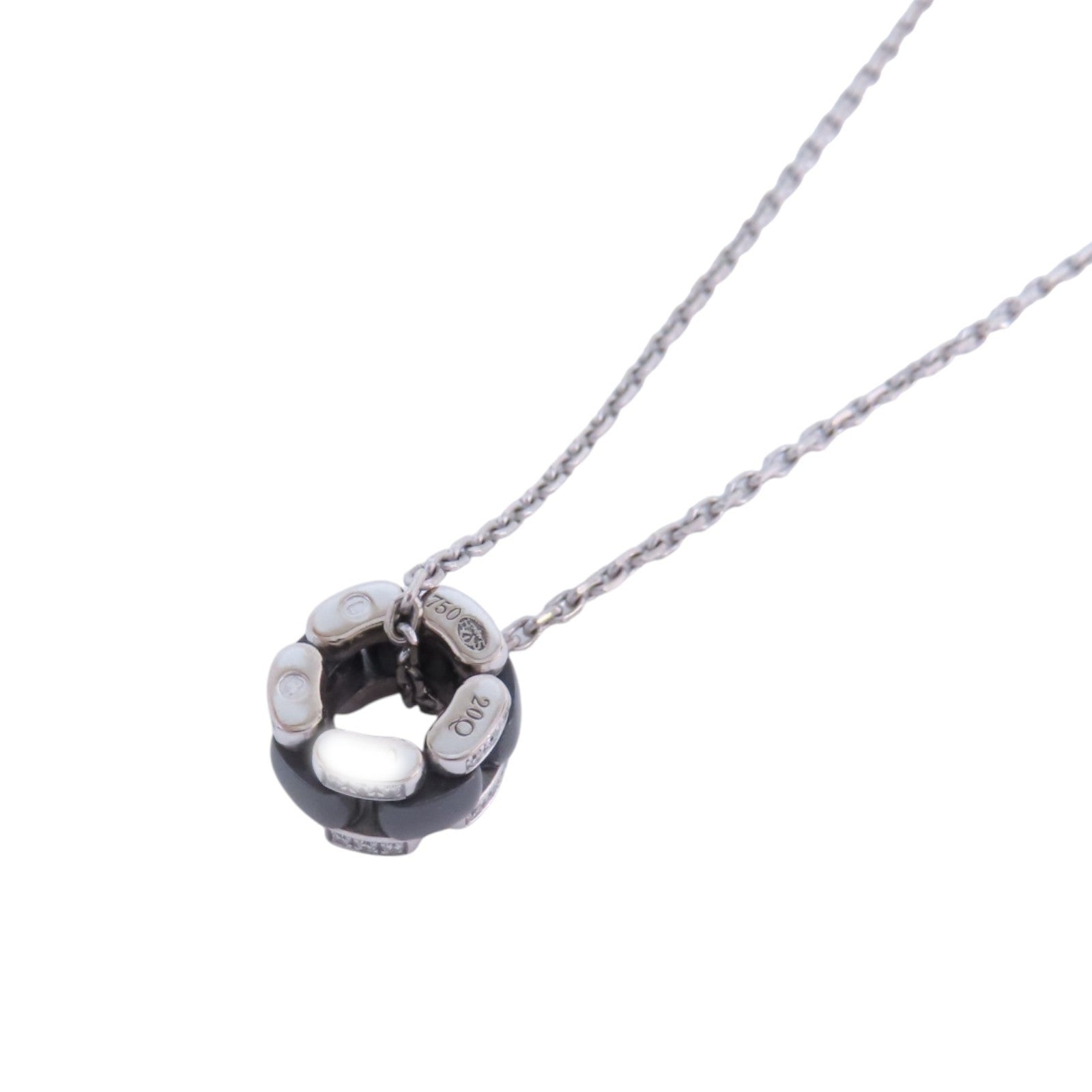 CHANEL 18K白金/陶瓷Ceramics Ultra Diamond Necklace鑽石項鏈