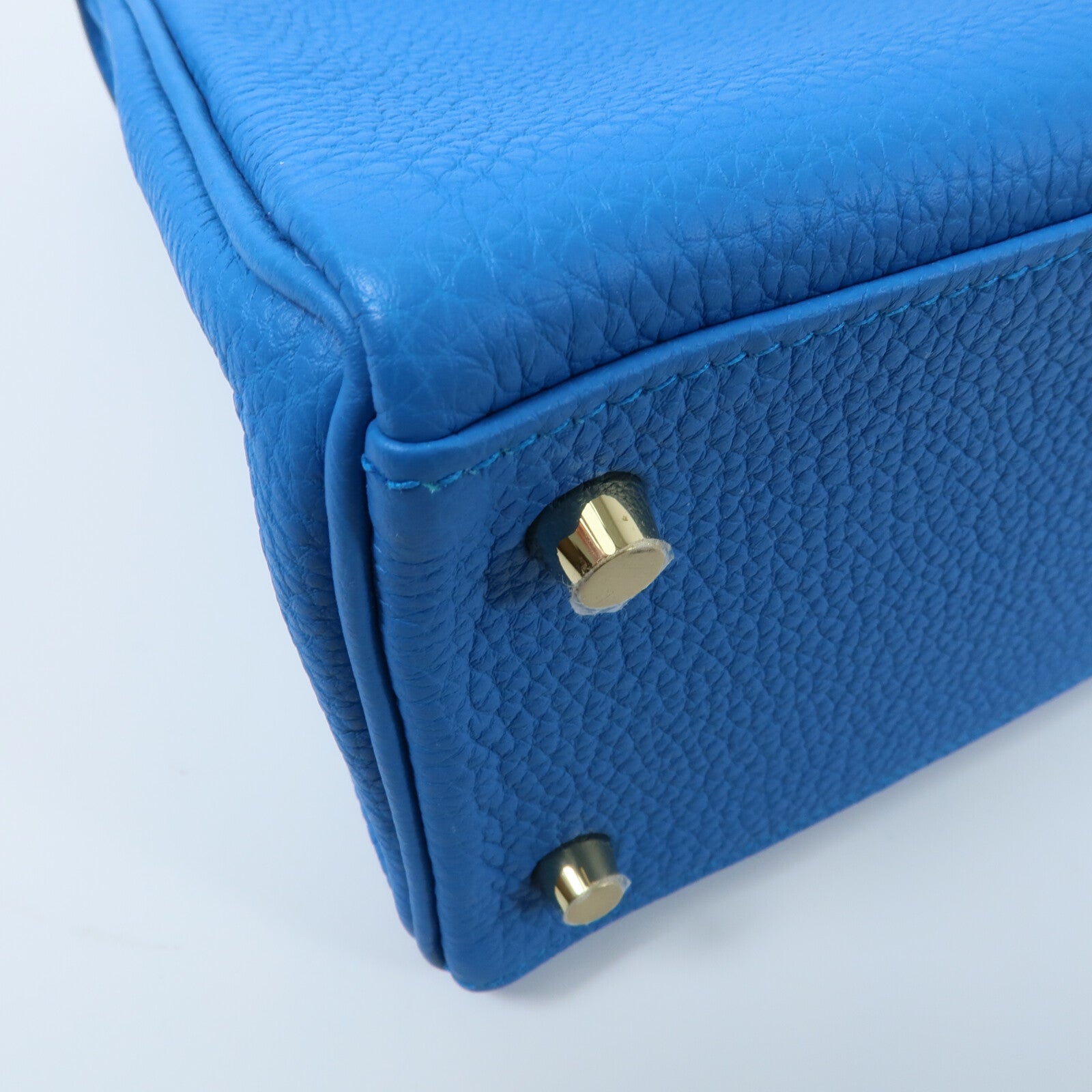 HERMES Togo皮革Kelly 28手挽肩背兩用袋Bleu Zanzibar
