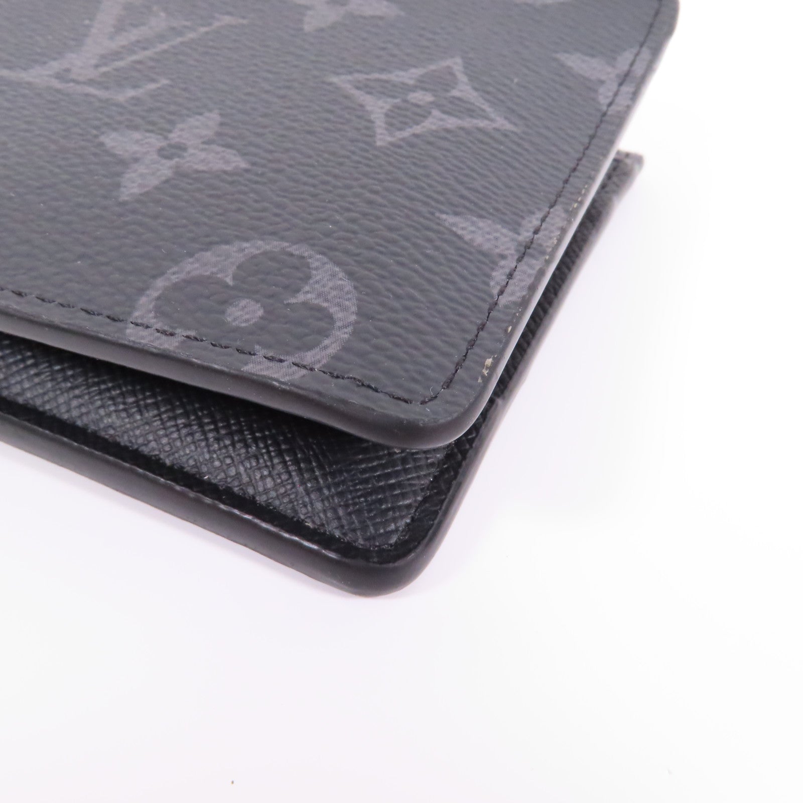 LOUIS VUITTON Monogram Eclipse Slender錢包黑色