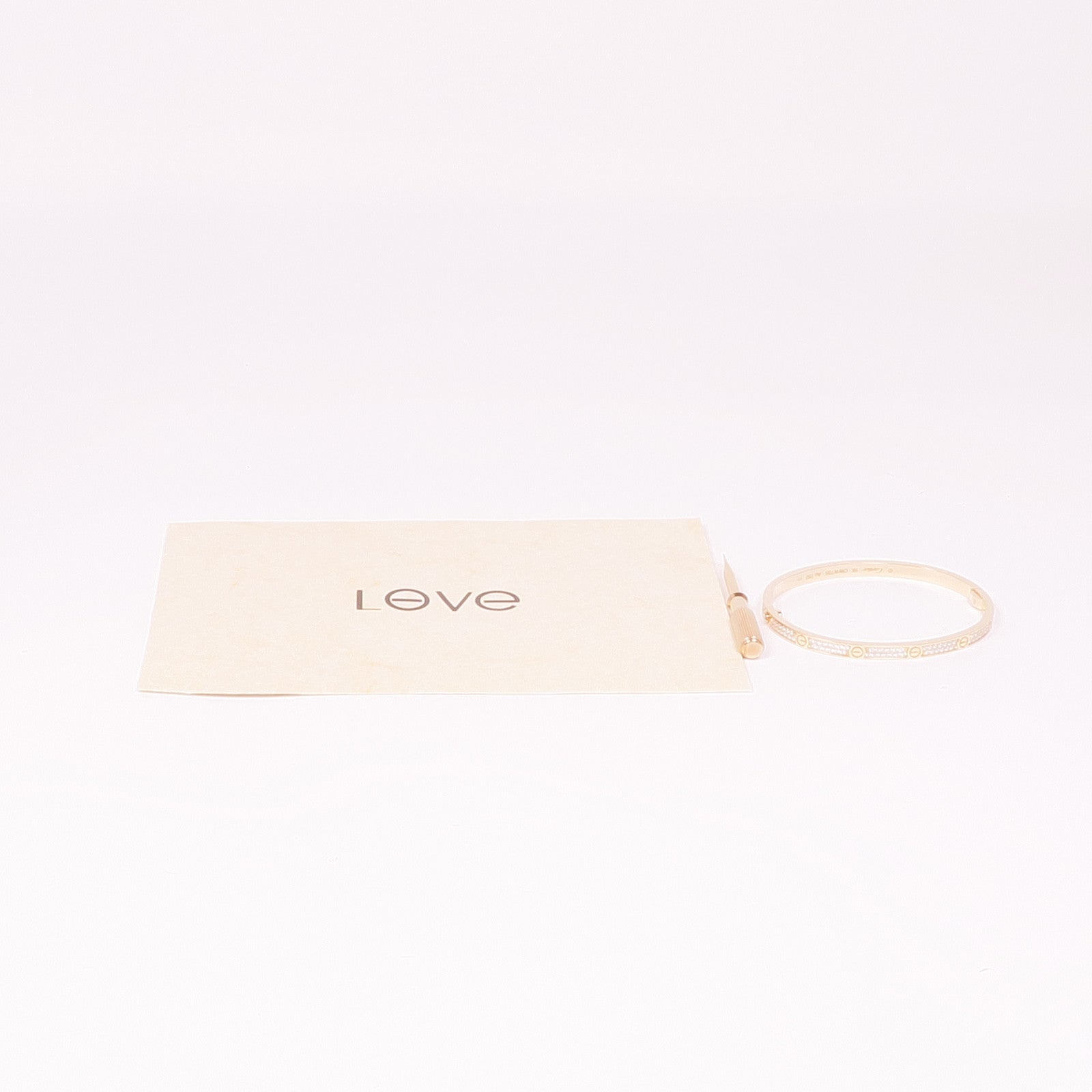 CARTIER 18K玫瑰金Love Bracelet鑽石手鏈Cartier#16