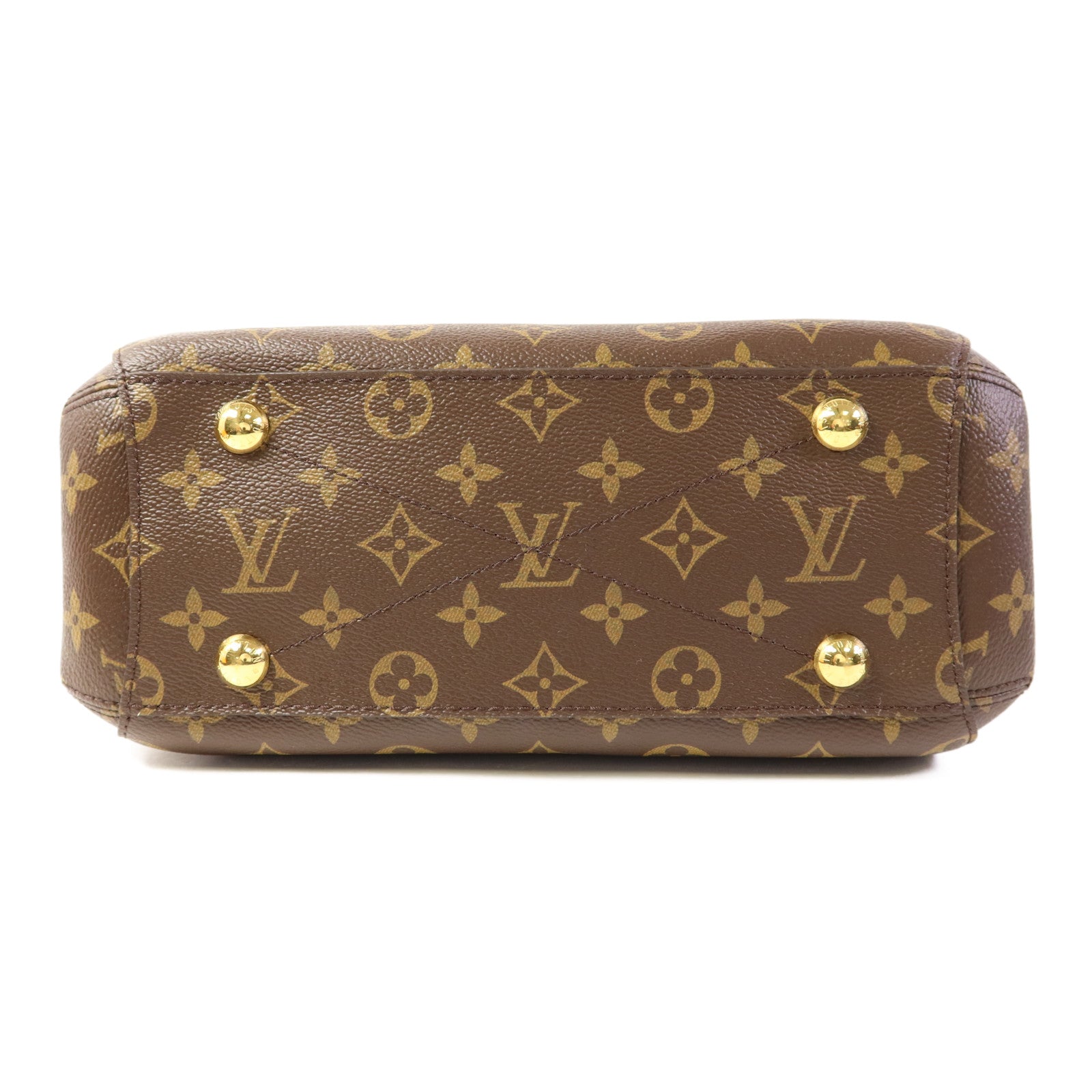 LOUIS VUITTON Monogram Montaigne BB金扣手挽肩背兩用袋棕色