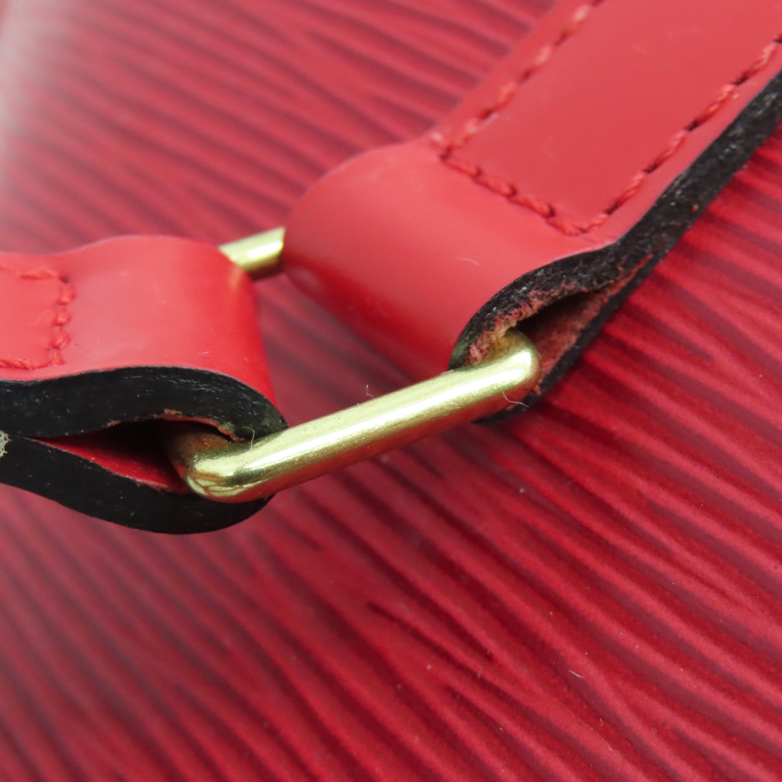 LOUIS VUITTON 【激減優惠】Epi Soufflot金扣手挽袋紅色