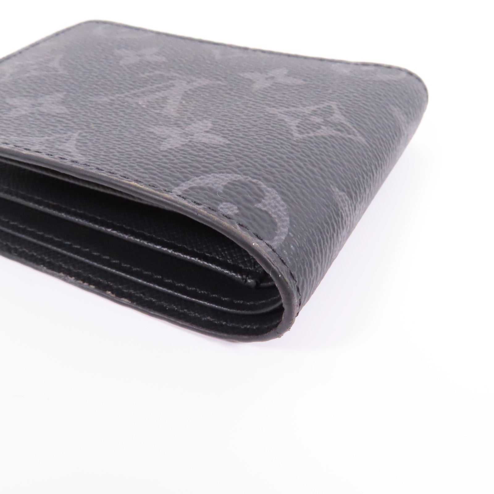 LOUIS VUITTON Monogram Eclipse Slender錢包黑色
