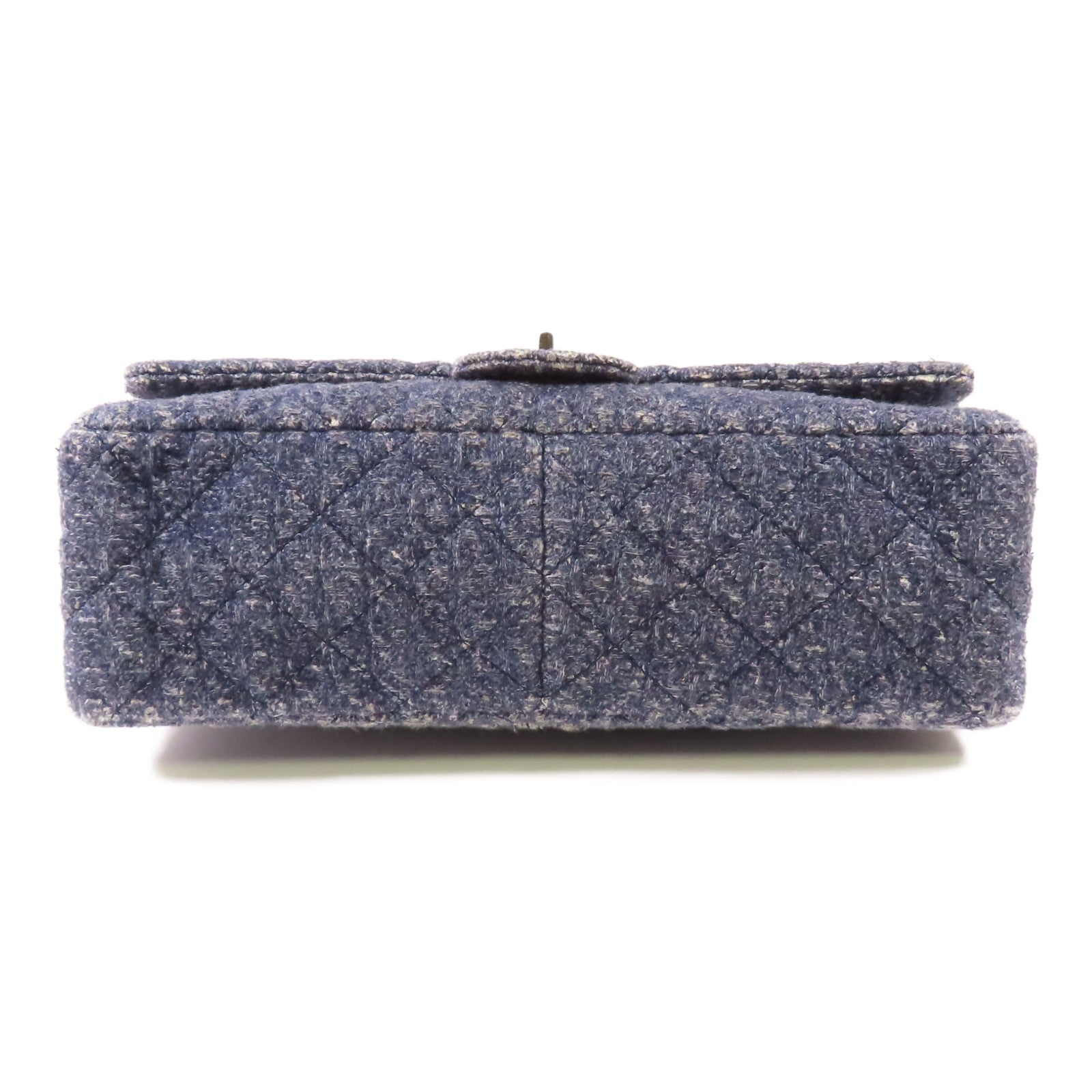 CHANEL 粗花呢2.55銀扣鏈帶肩背袋